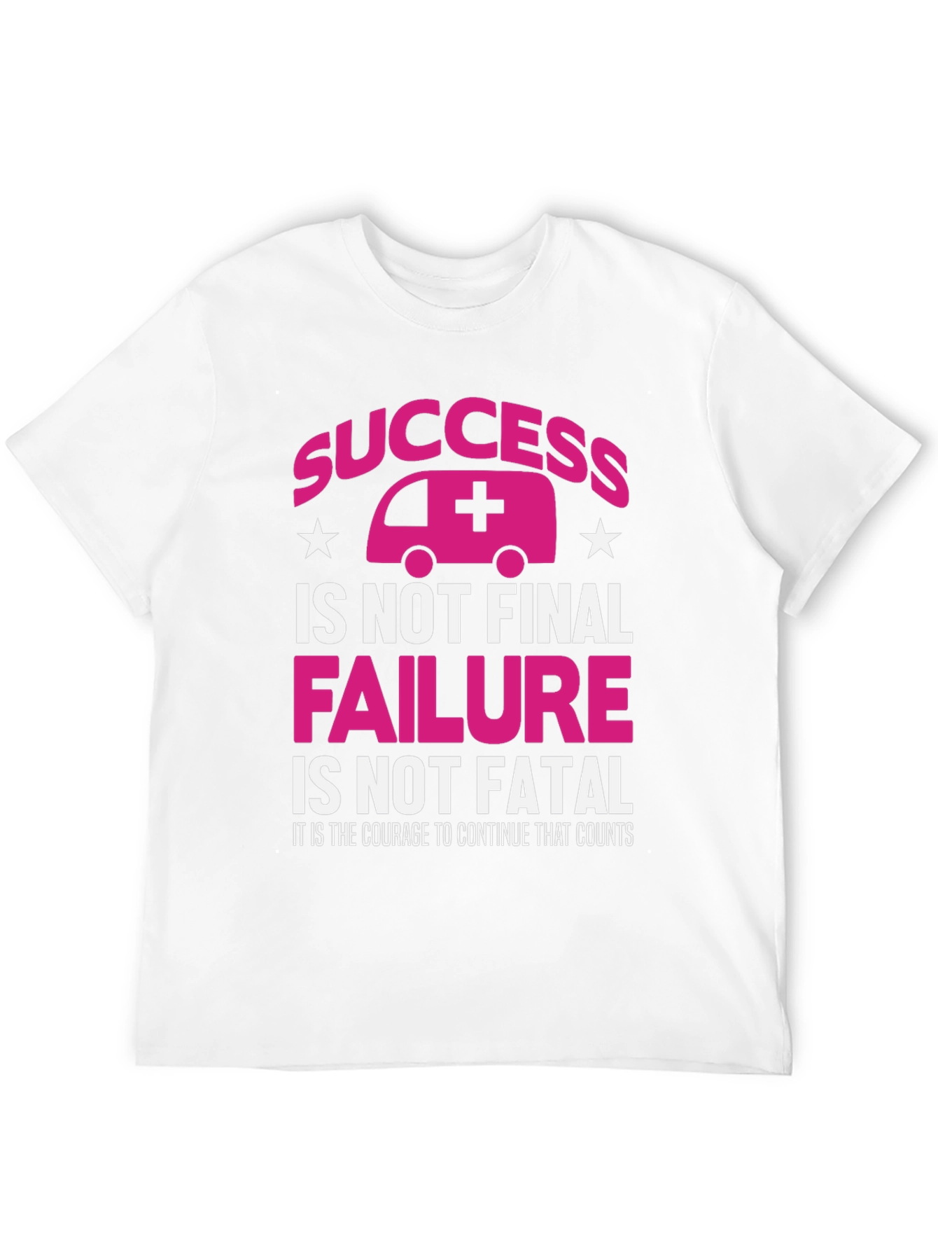 Black Success Ambulance Graphic Tee - Courage Counts T-Shirt view 12