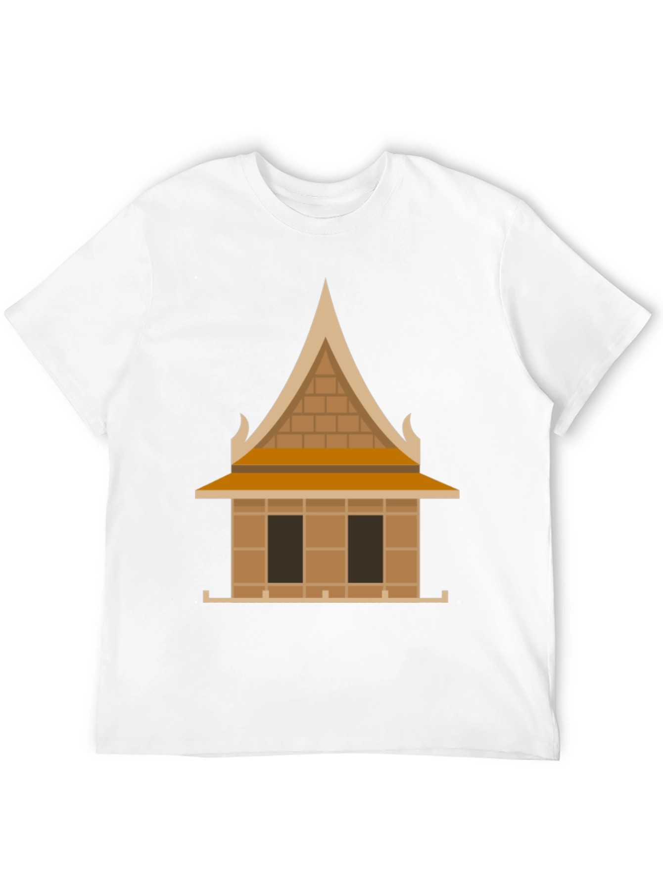 Black Architectural Style Graphic Tee - Black Unisex view 12