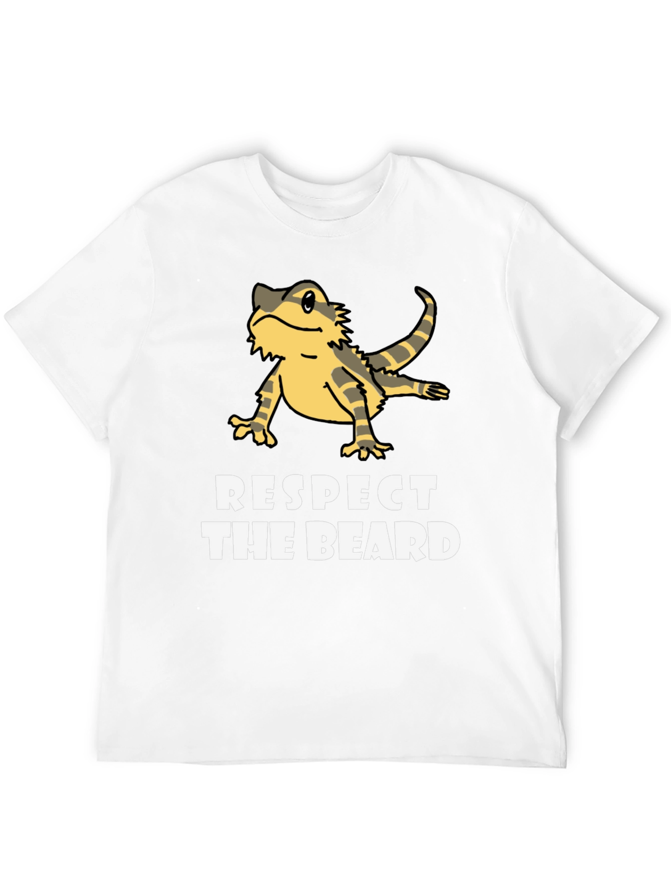 Black Respect The Beard Bearded Dragon T-Shirt view 12