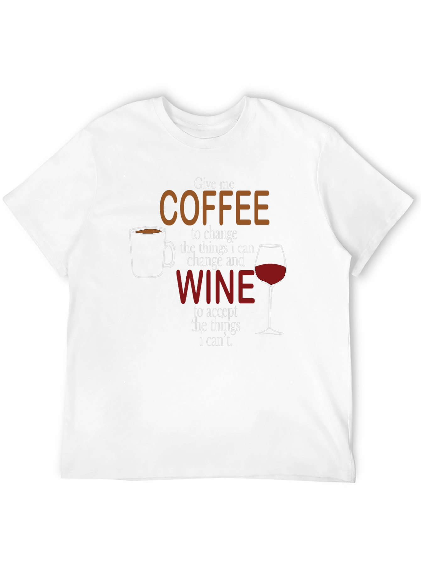 Black Coffee and Wine T-Shirt - Funny Slogan Tee view 12