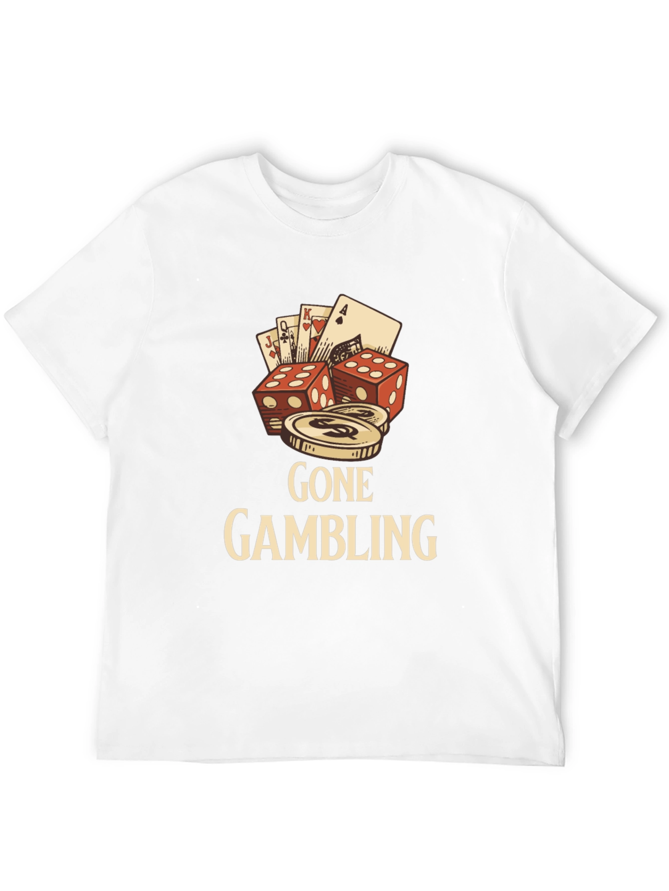 Black Gone Gambling Graphic Tee - Black view 12