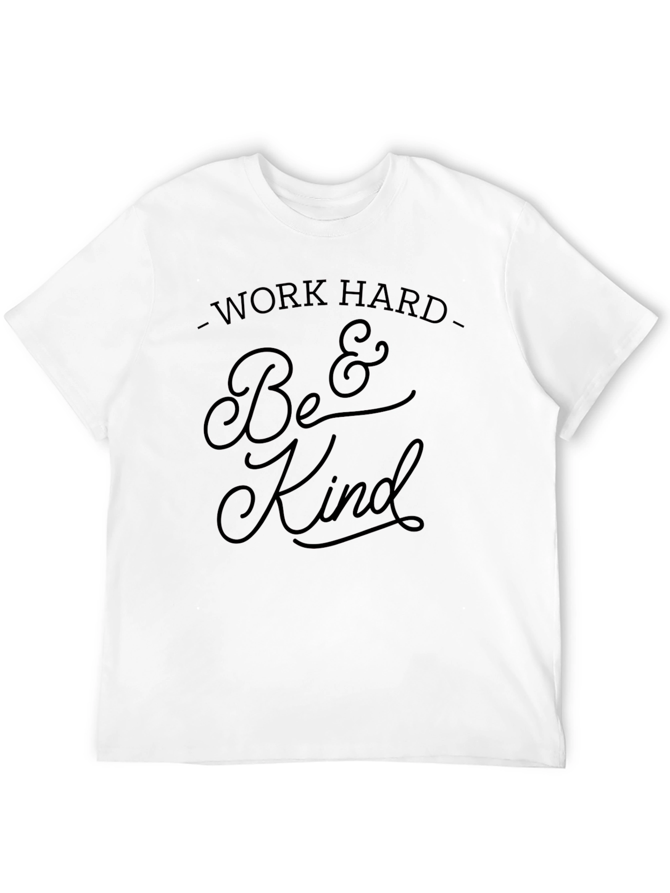 Black Work Hard & Be Kind Graphic Tee - Soft Cotton Blend view 12