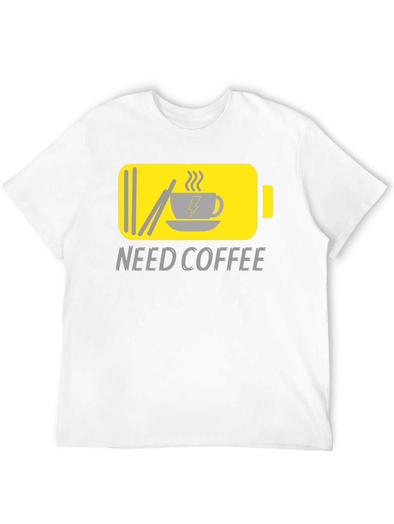 Black Need Coffee Graphic Tee - Low Battery Mode view 12