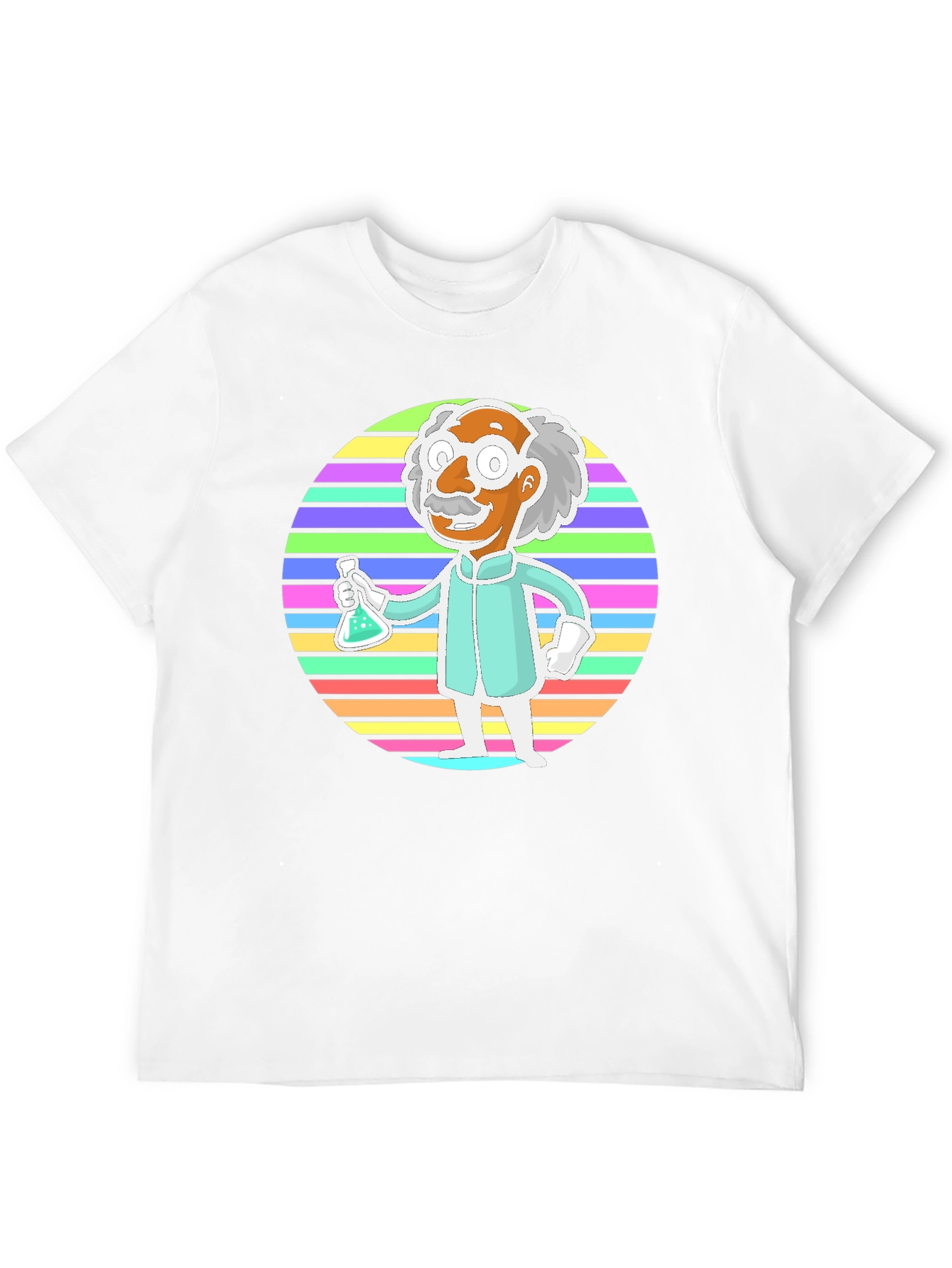 Black Cartoon Scientist T-Shirt - Retro Science Tee view 12