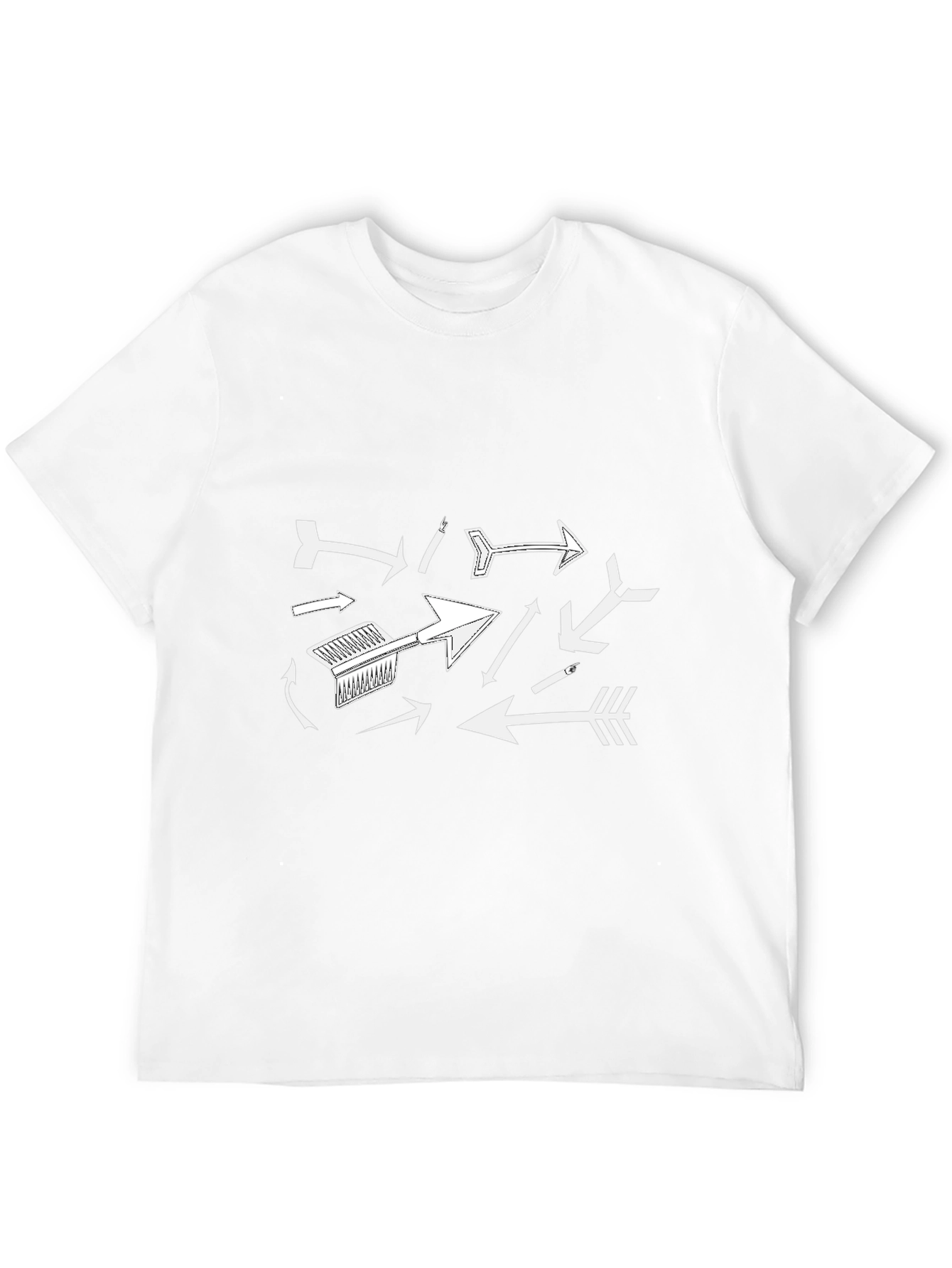 Black Arrow Graphic Print Black T-Shirt view 12