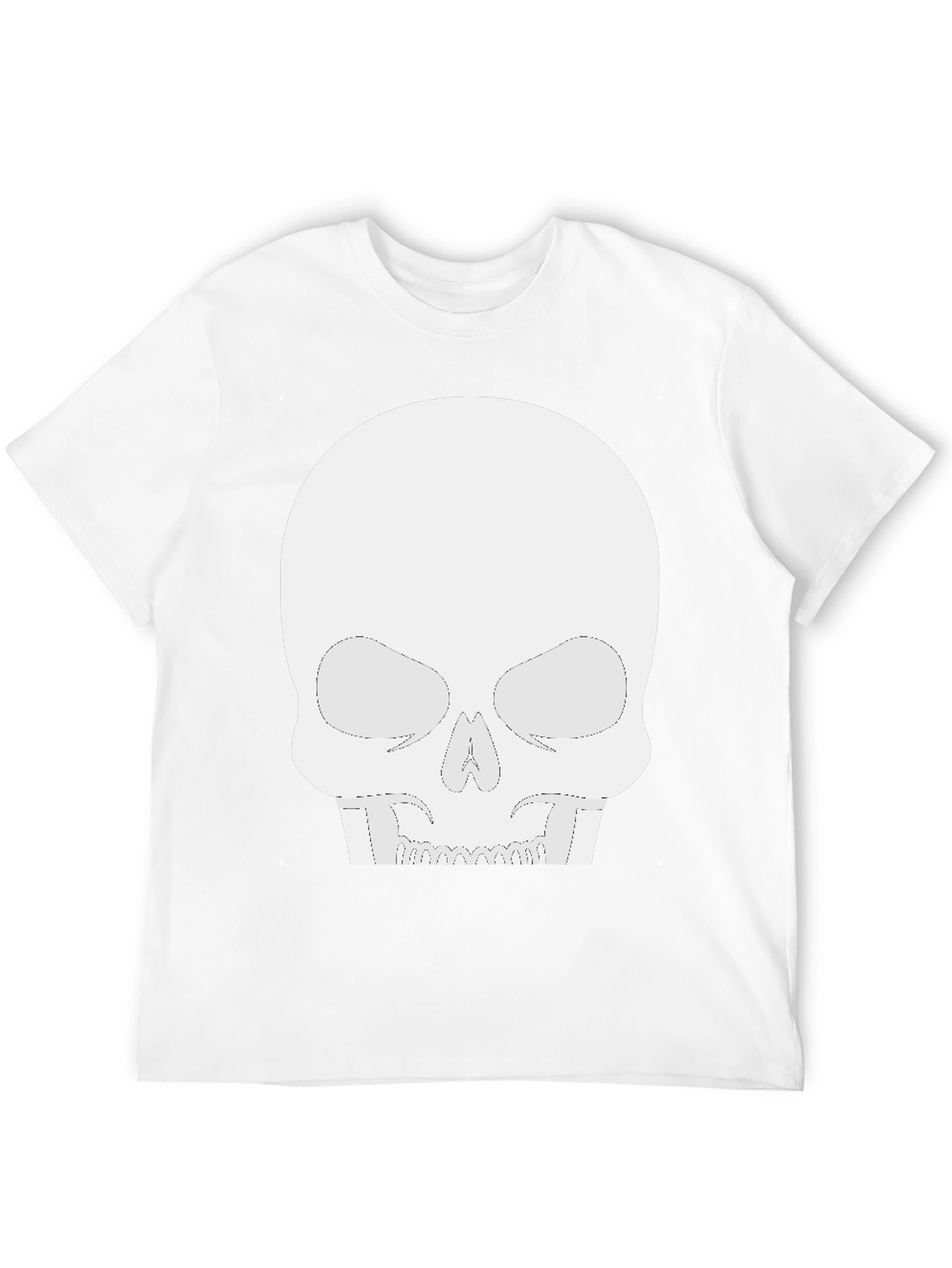 Black Skull Graphic Tee - Black Crew Neck T-Shirt view 12