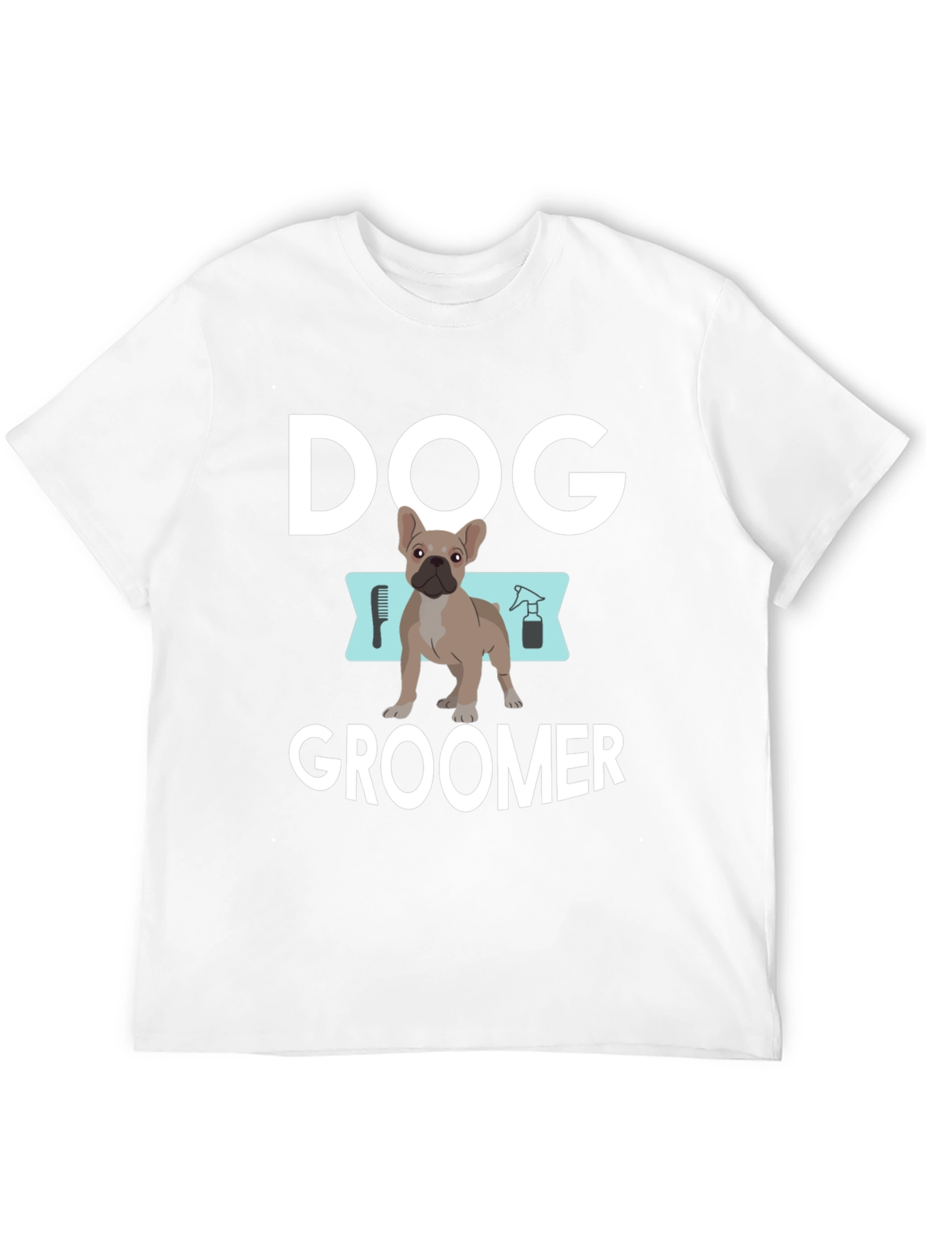 Black Dog Groomer T-Shirt - French Bulldog Design view 12