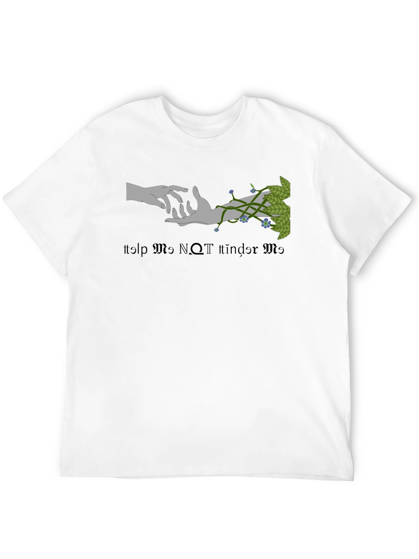 Black Help Me Not Tinder Me T-Shirt view 12