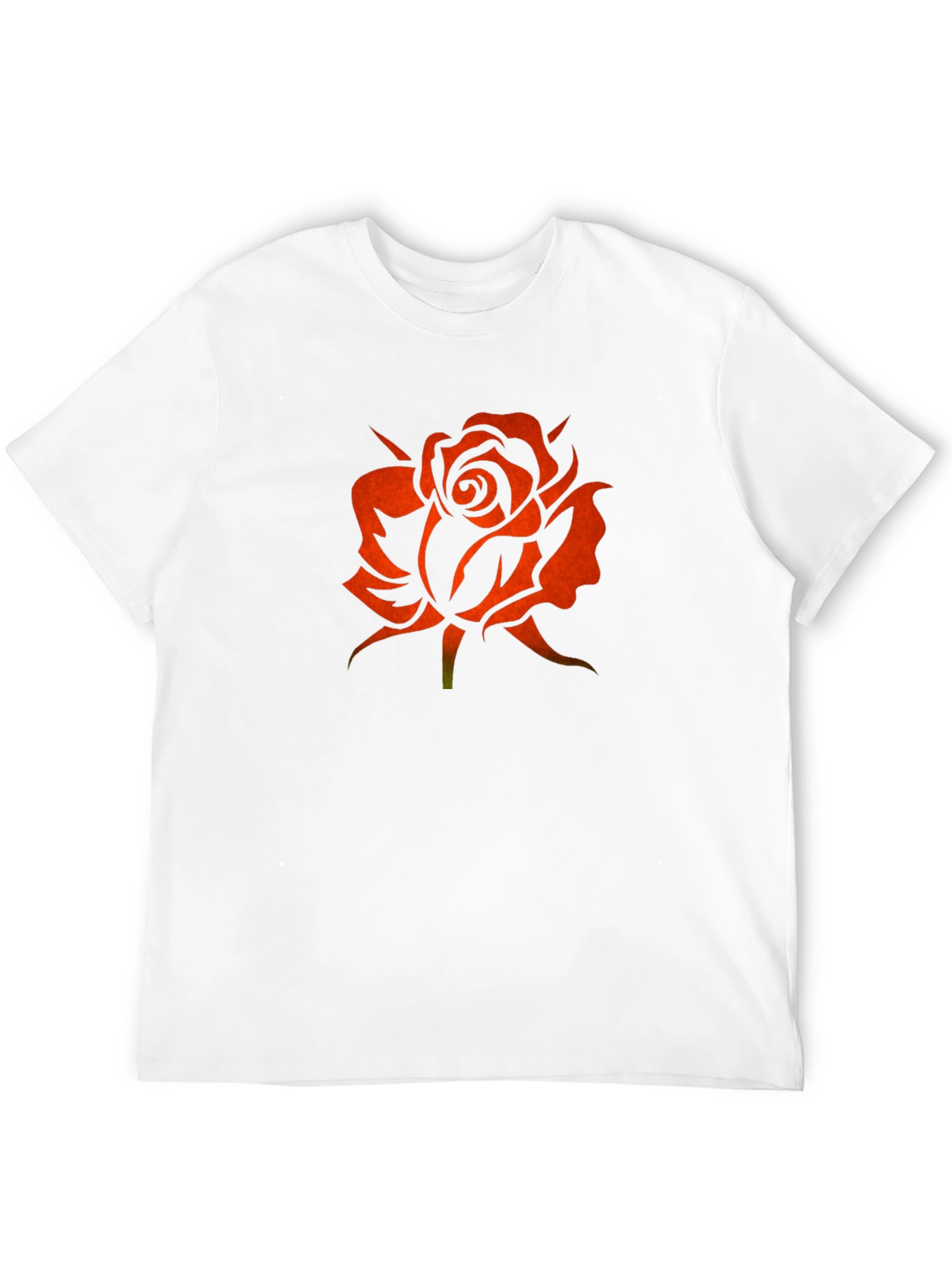 Black Rose Silhouette Graphic Black T-Shirt view 12