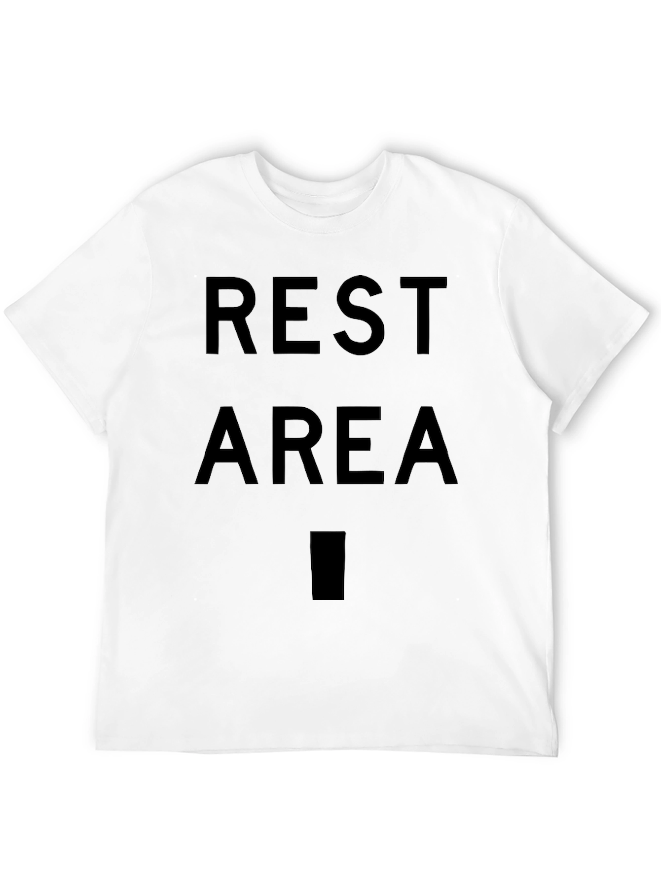 Black Rest Area Graphic T-Shirt - Novelty Tee view 12