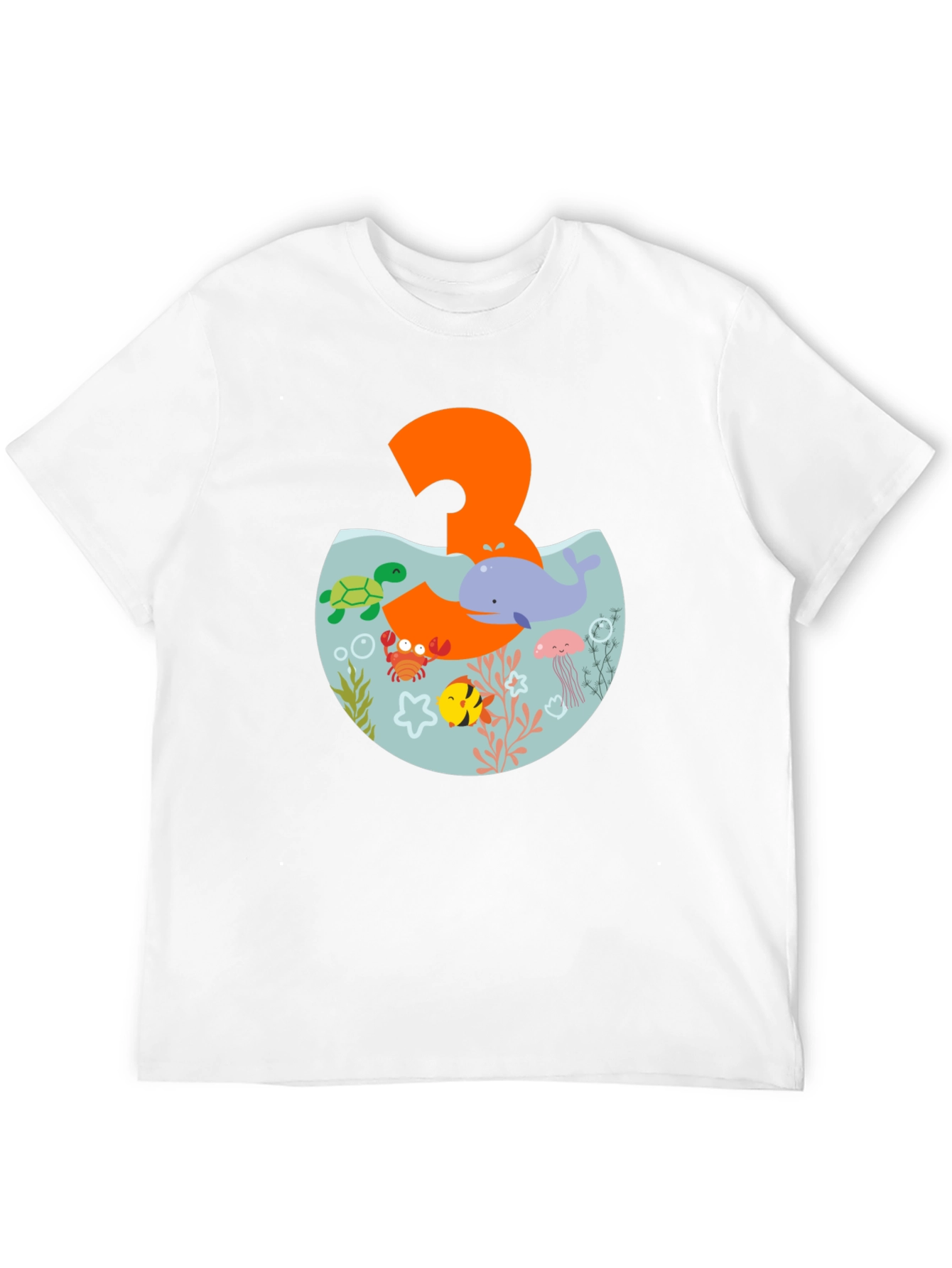 Kids 3rd Birthday Ocean Theme T-Shirt - 12