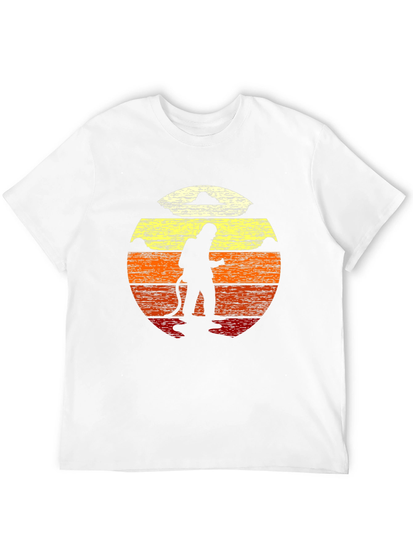 Black Firefighter Sunset Graphic Tee view 12