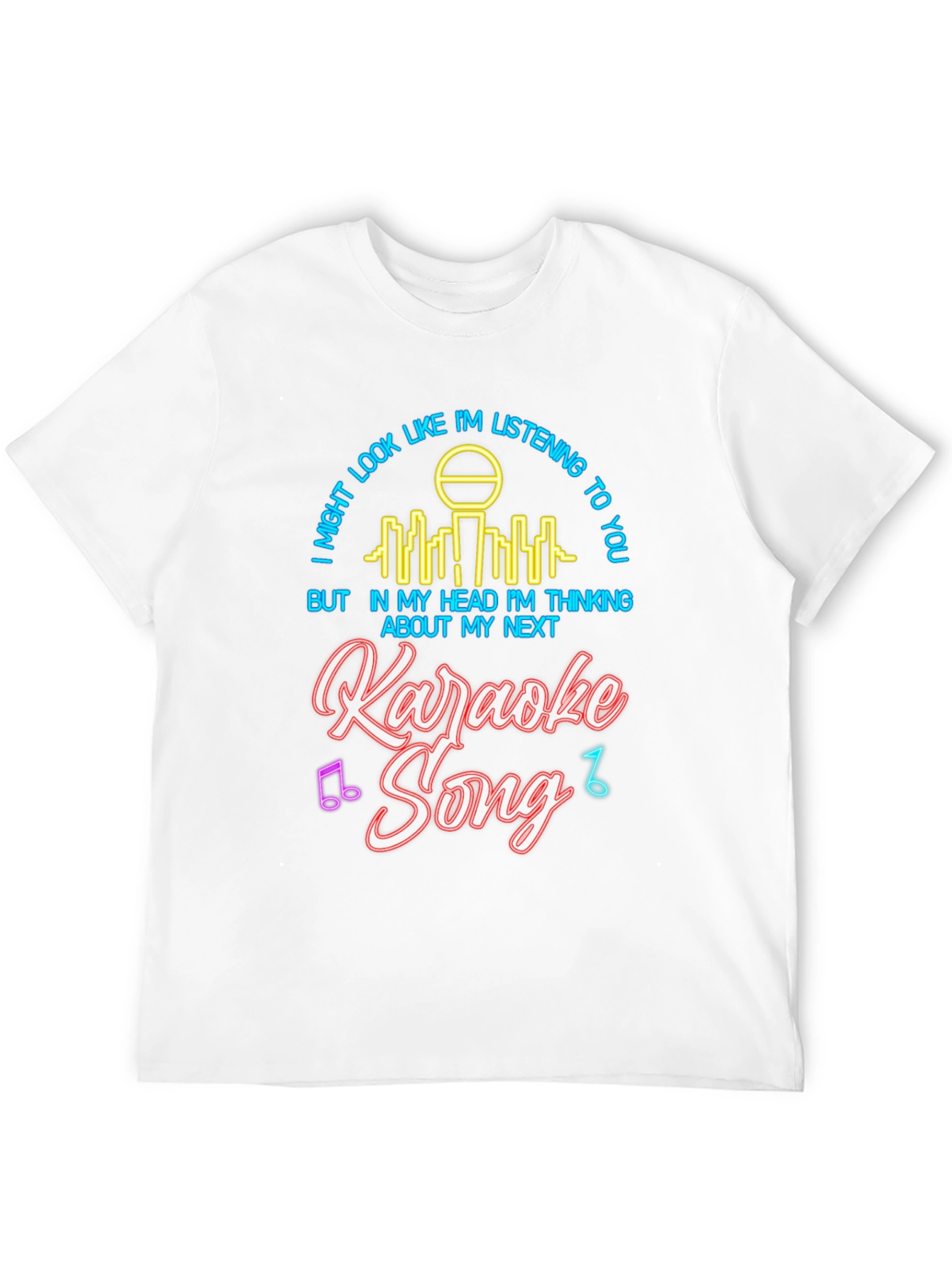Black Karaoke Song T-Shirt: I'm Thinking About My Next Song Tee view 12