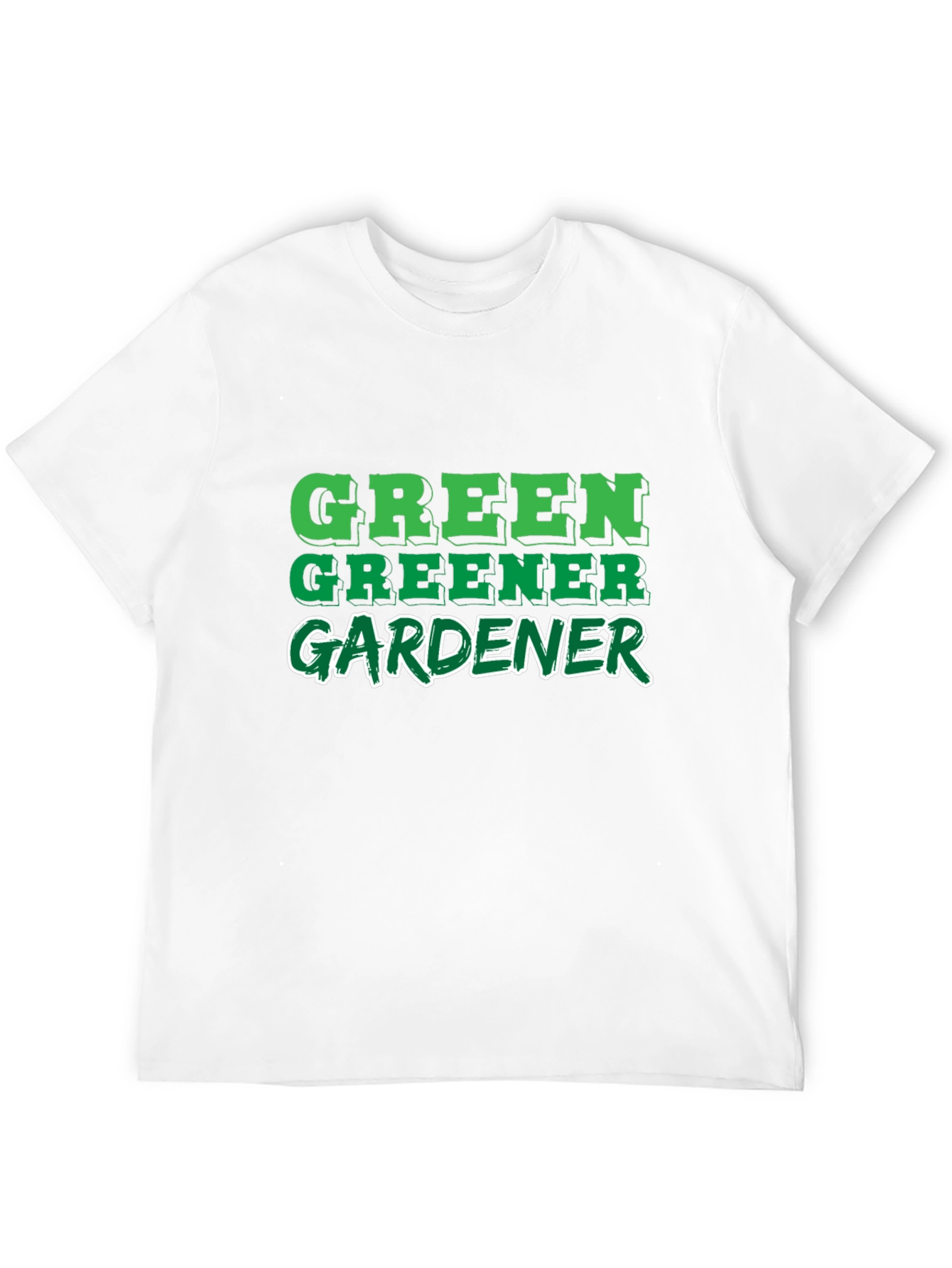 Black Green Greener Gardener Black T-Shirt view 12