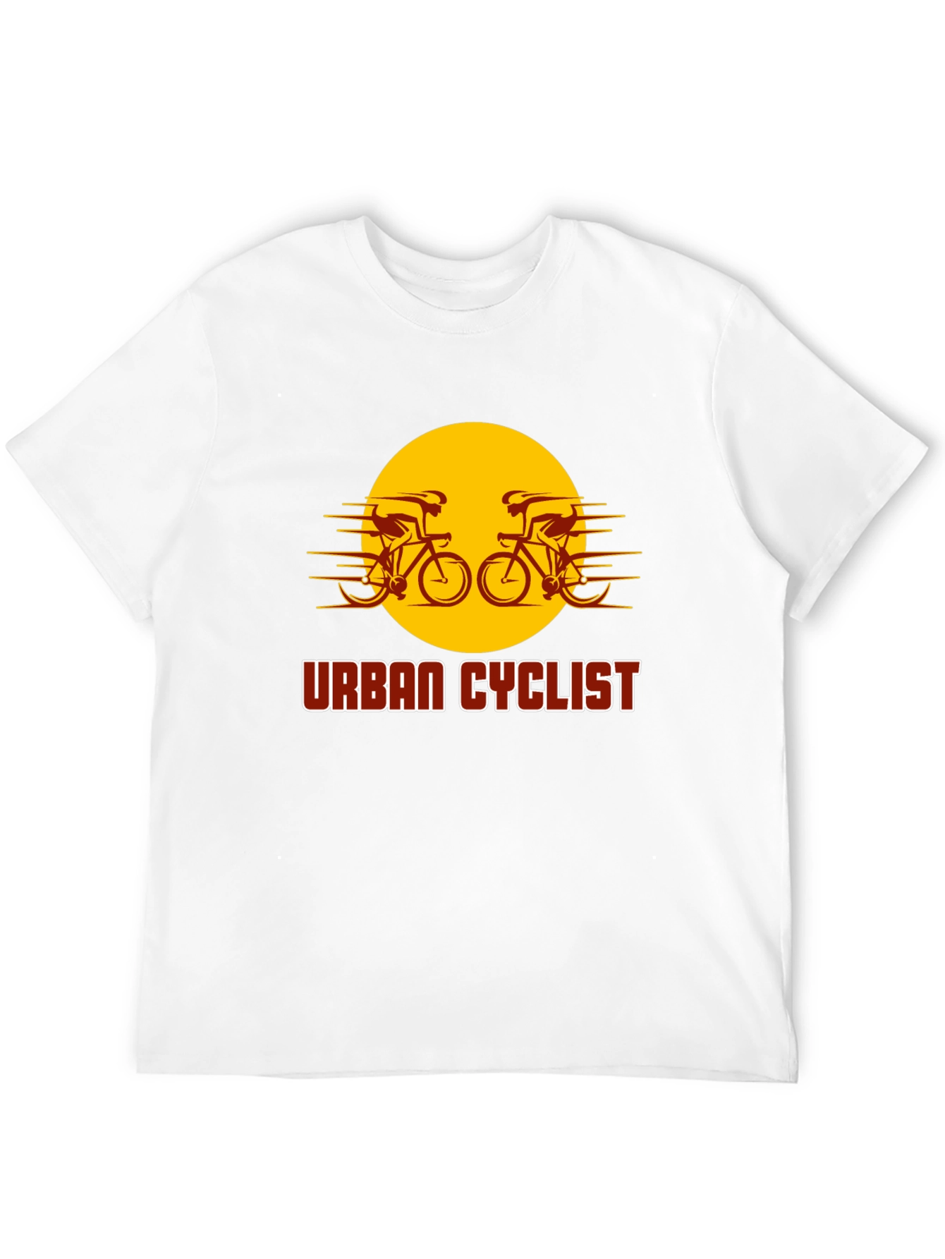 Black Urban Cyclist Graphic T-Shirt - Black Cotton Tee view 12