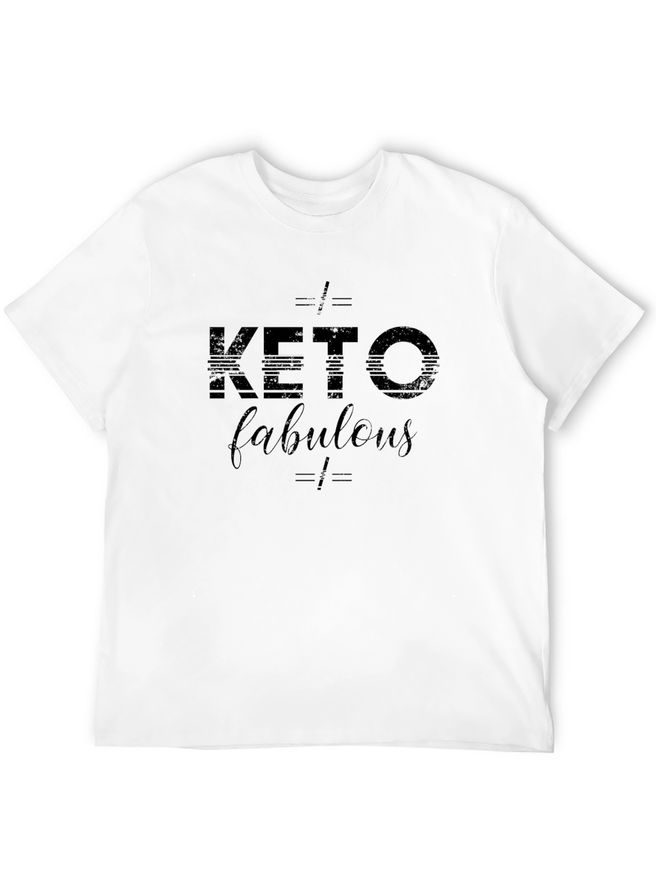Black Keto Fabulous Graphic Tee - Unisex Black T-Shirt view 12