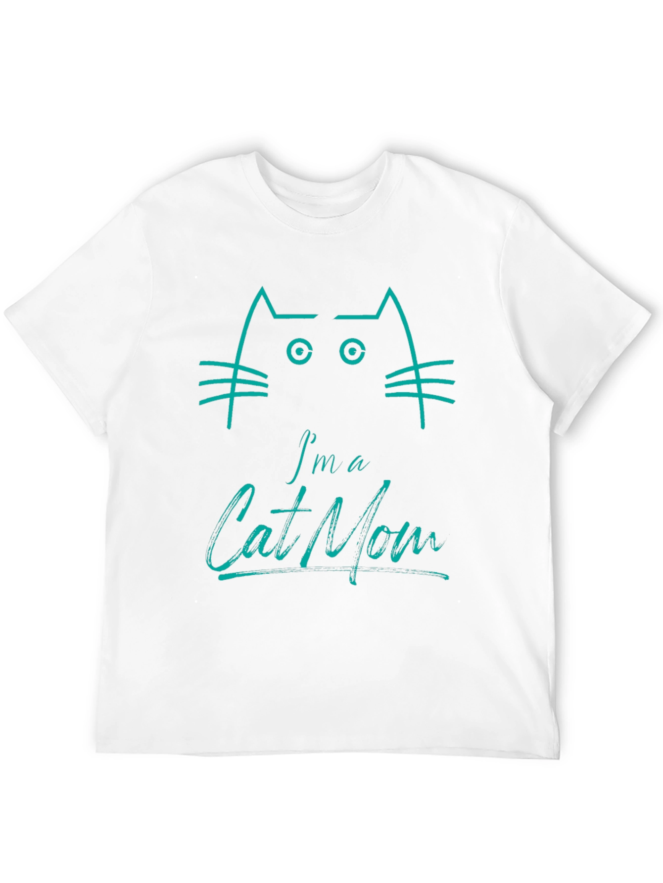 Black I'm a Cat Mom Graphic Tee - Unisex Black T-Shirt view 12
