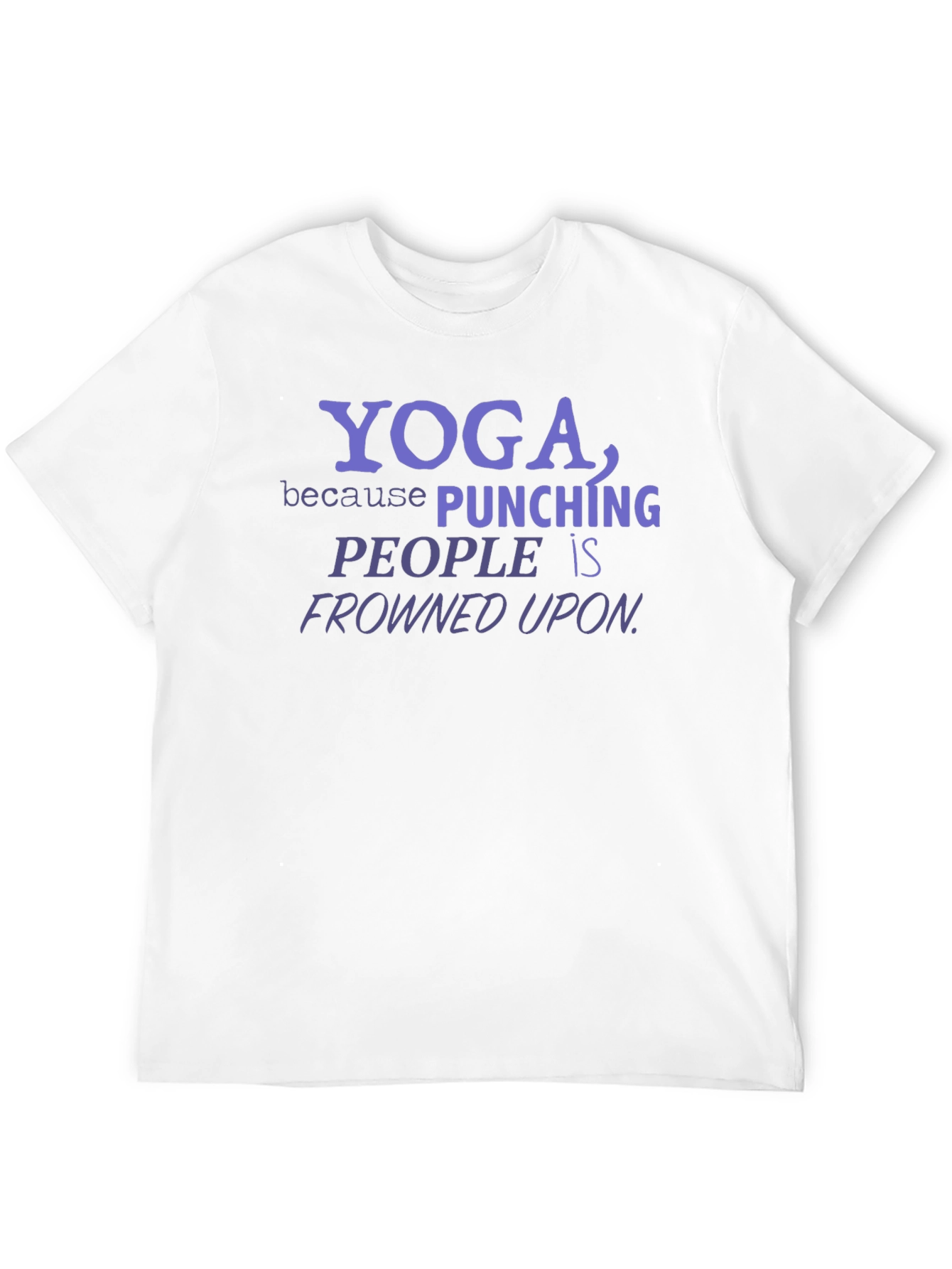 Black Yoga Punching People Funny T-Shirt view 12