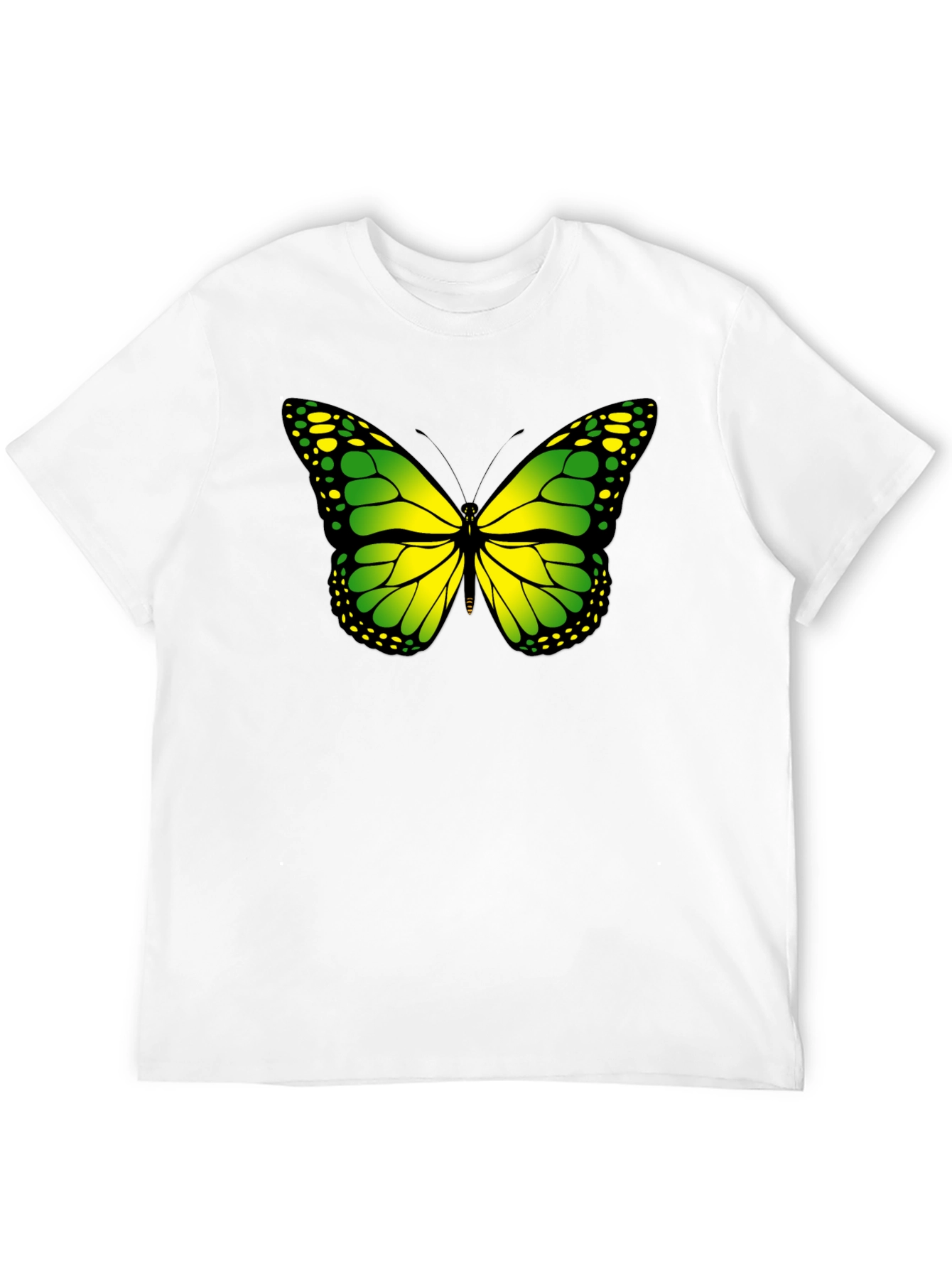 Black Butterfly Graphic Tee - Black Cotton T-Shirt view 12