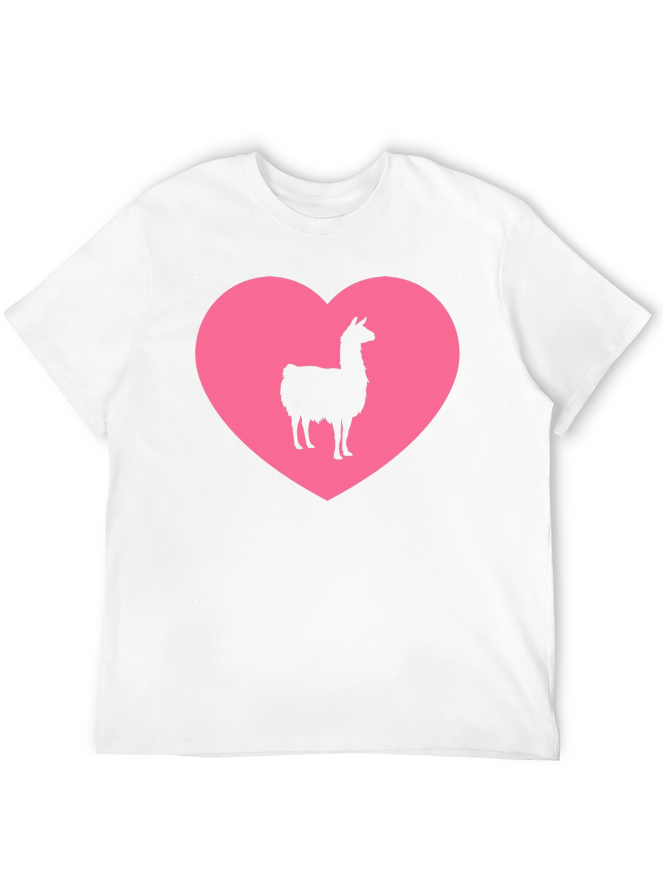 Black Llama Heart Graphic Tee - Black Unisex T-Shirt view 12