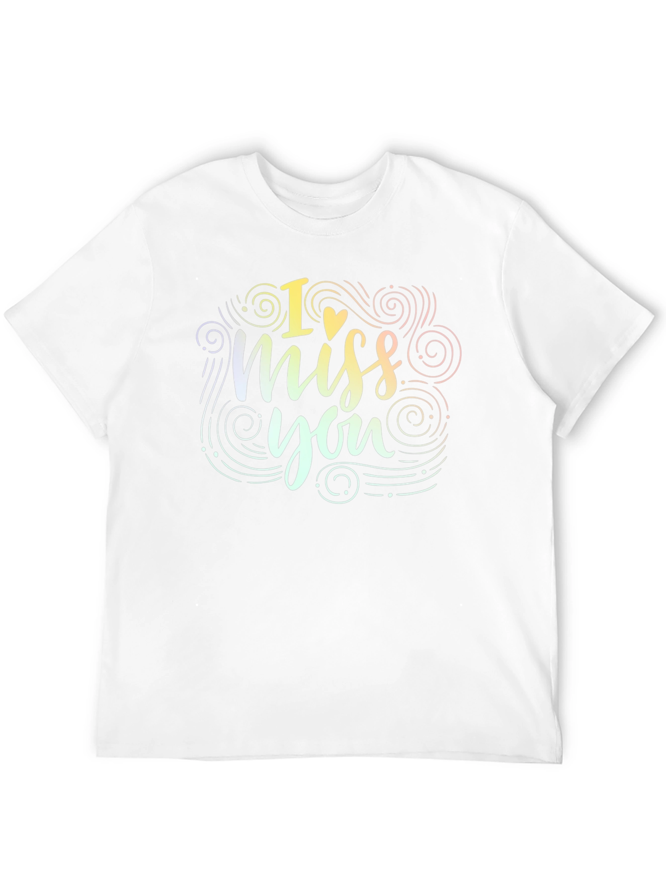 Black I Miss You Graphic Tee - Trendy Black T-Shirt view 12