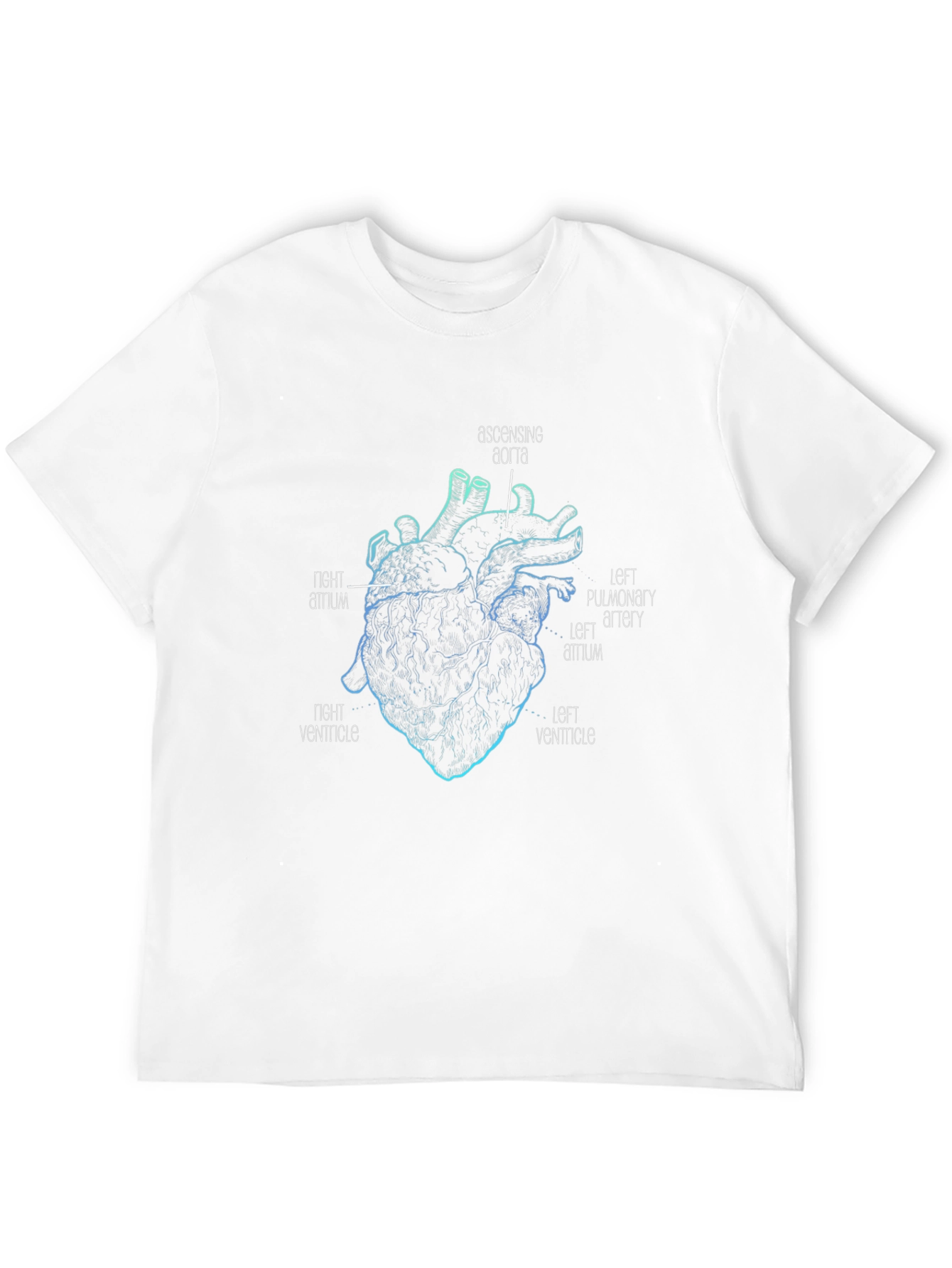 Black Anatomical Heart Graphic Black T-Shirt view 12