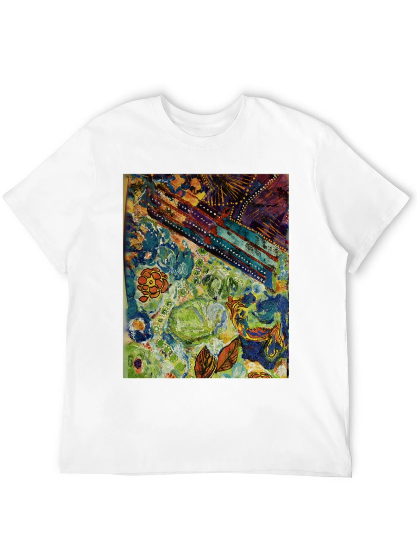 Black Abstract Floral T-Shirt - Artistic Expression view 12