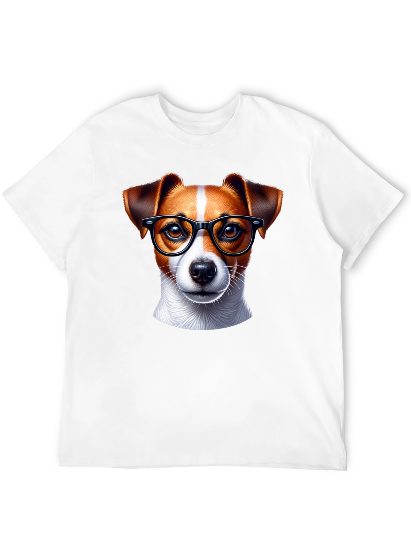Black Dog with Glasses T-Shirt - Black view 12