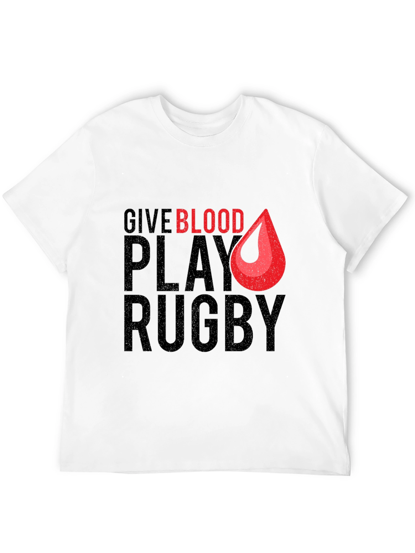 Give Blood Play Rugby Graphic T-Shirt - 12