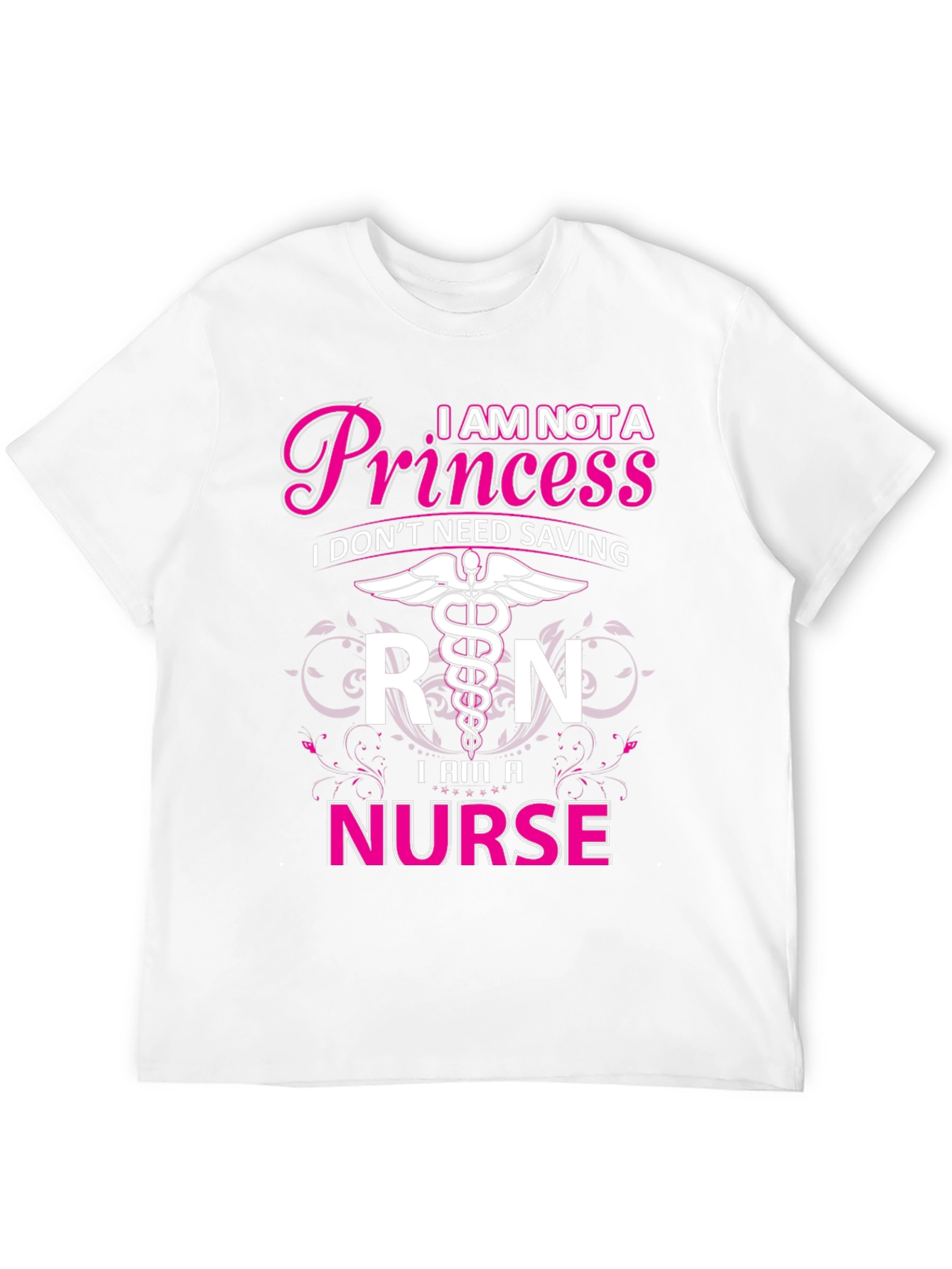 Black I Am Not A Princess Nurse T-Shirt view 12