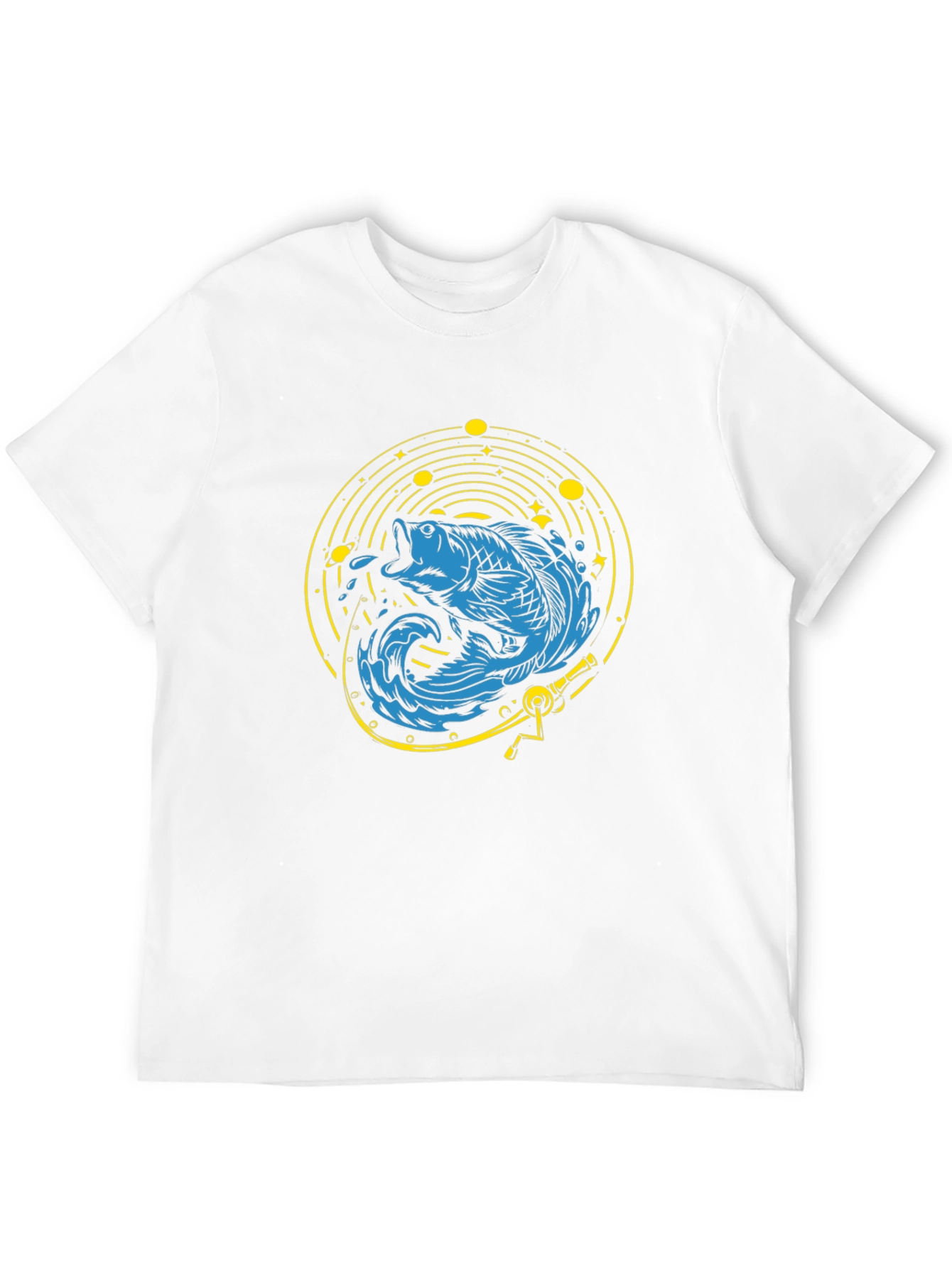 Black Cosmic Fish T-Shirt -  Unique Graphic Tee view 12