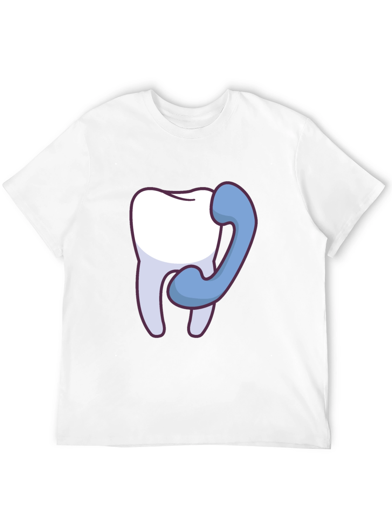 Black Dental Humor T-Shirt - Tooth Phone Call view 12