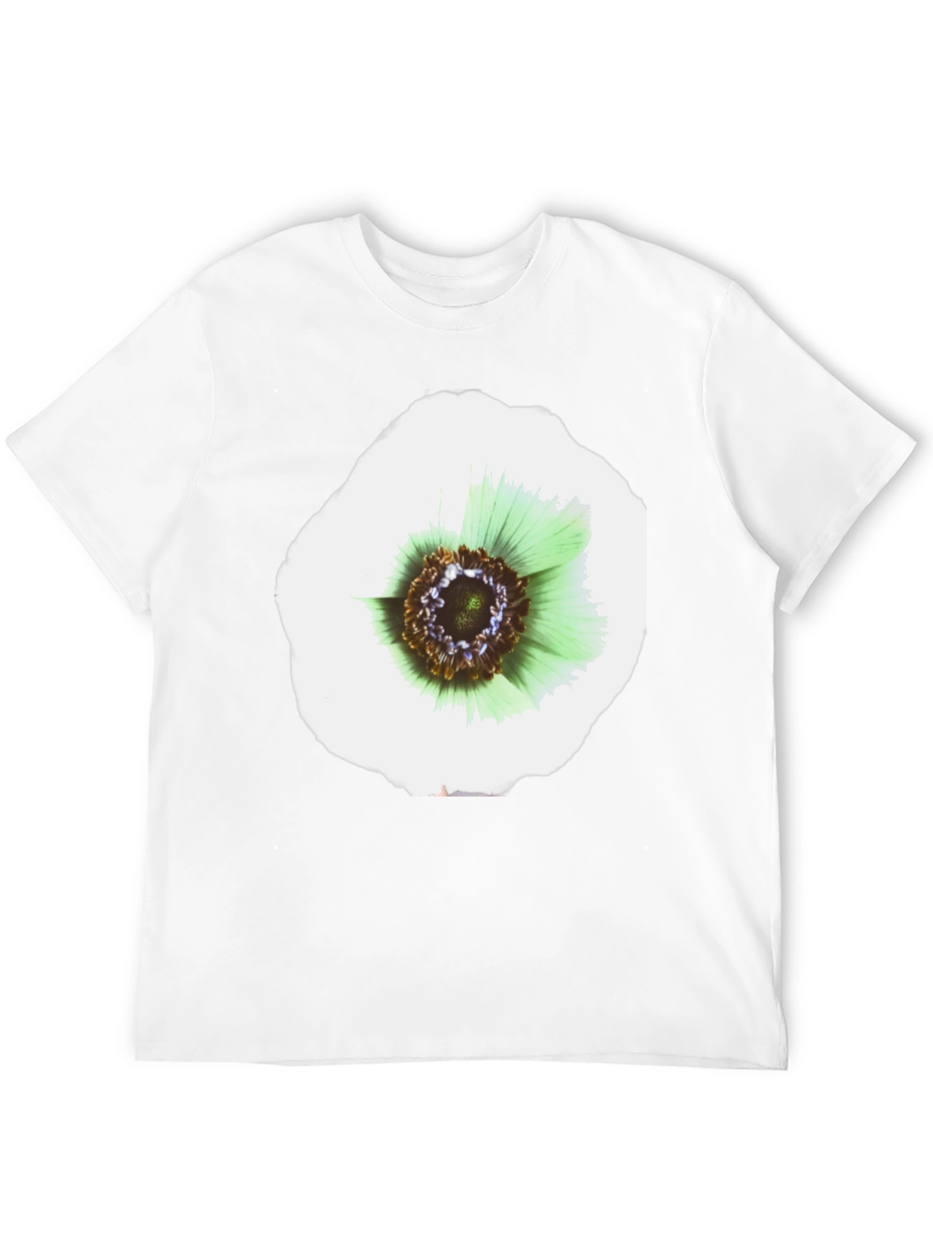 Black Floral Graphic Tee - Soft Cotton Crew Neck view 12