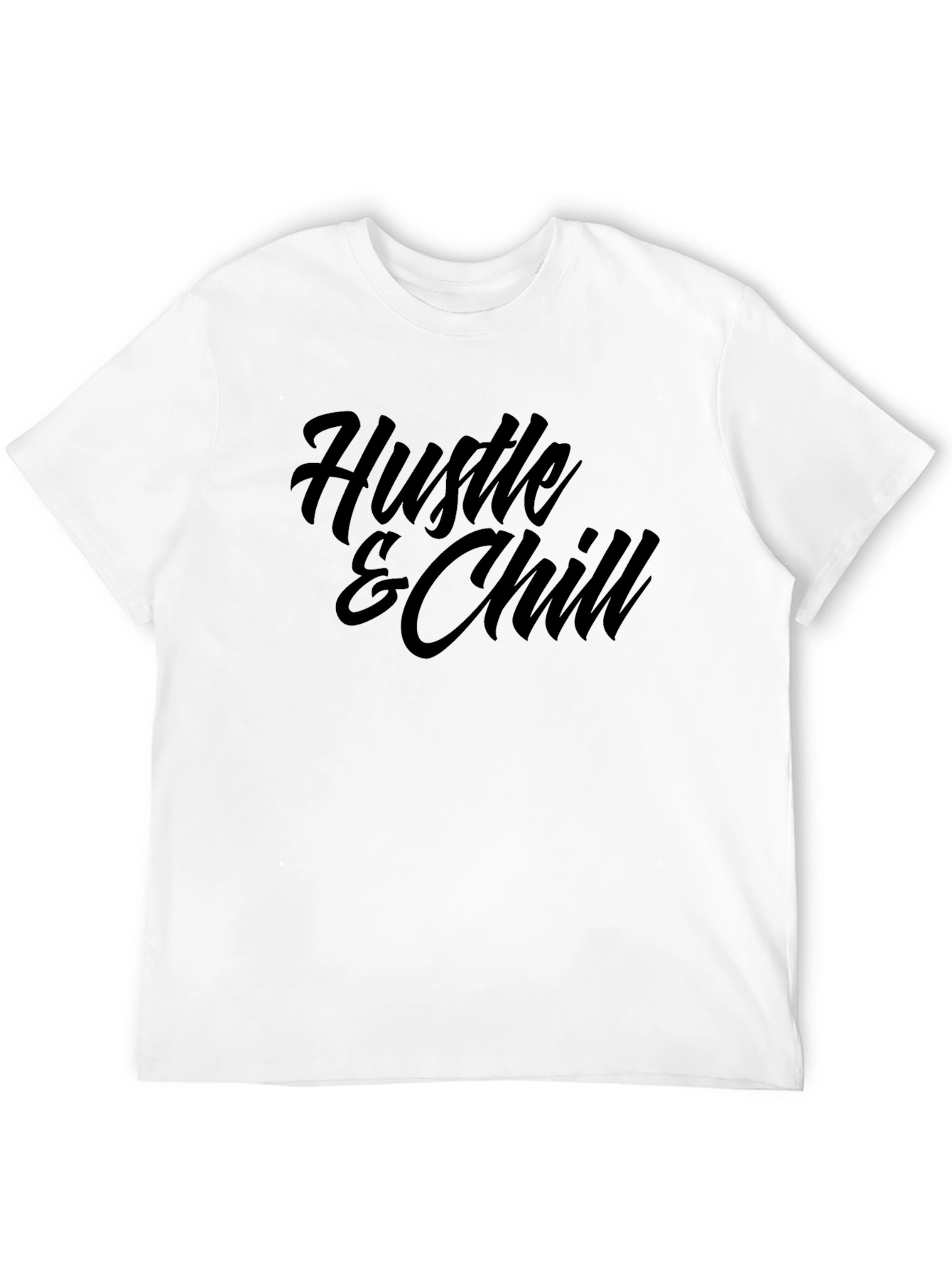 Black Hustle & Chill Graphic T-Shirt - Soft Comfort view 12