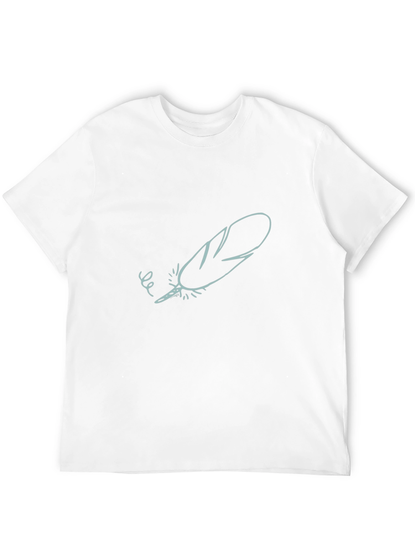 Black Feather Graphic T-Shirt - Soft Black Cotton Tee view 12