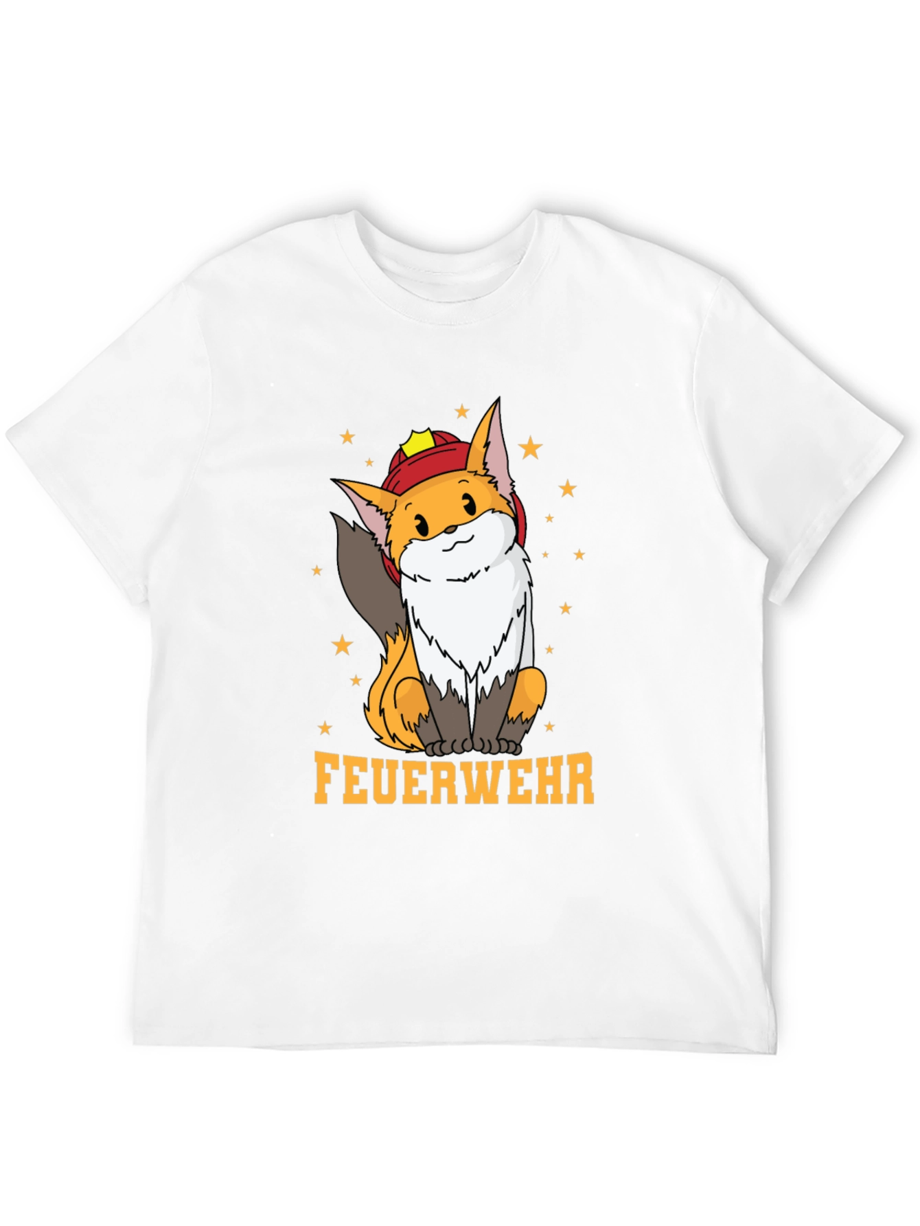 Black Fox Firefighter T-Shirt - Cute Cartoon Design view 12