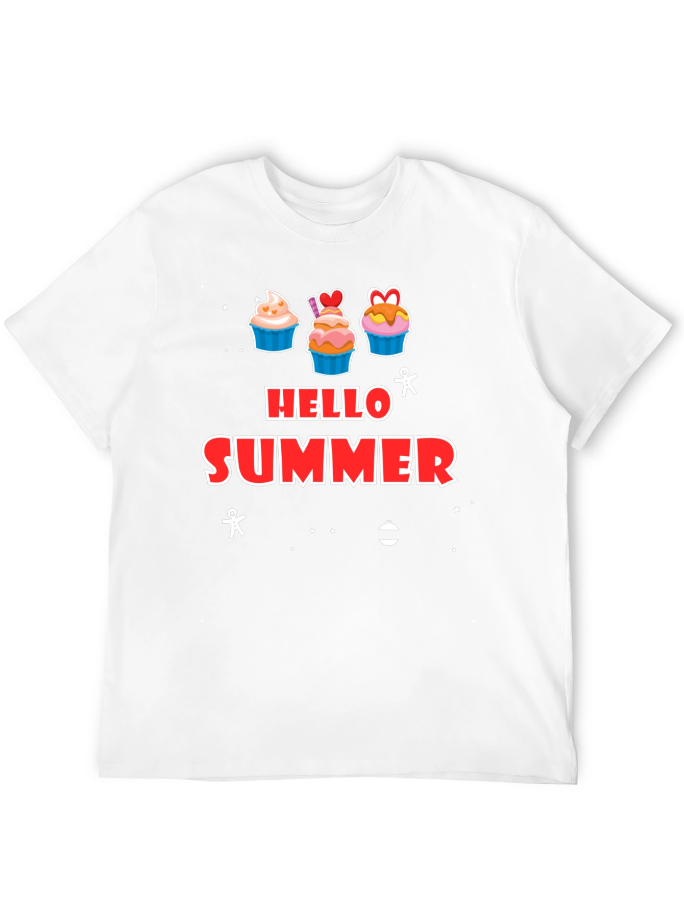 Black Hello Summer Cupcake T-Shirt view 12