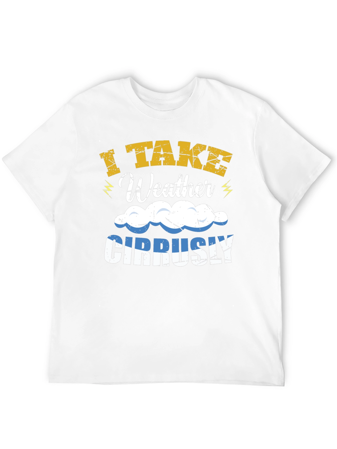 Black I Take Weather Cirrusly T-Shirt - Funny Weather Pun view 12