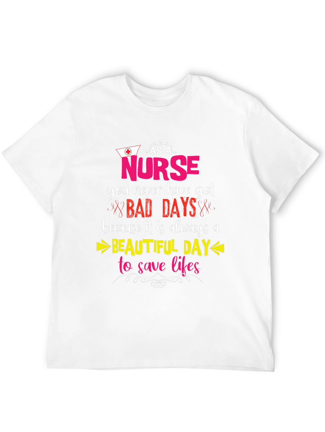 Black Nurse T-Shirt: Beautiful Day to Save Lives view 12