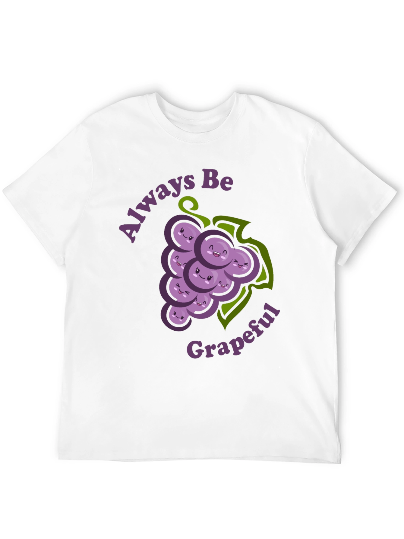 Black Always Be Grapeful Funny Graphic T-Shirt view 12