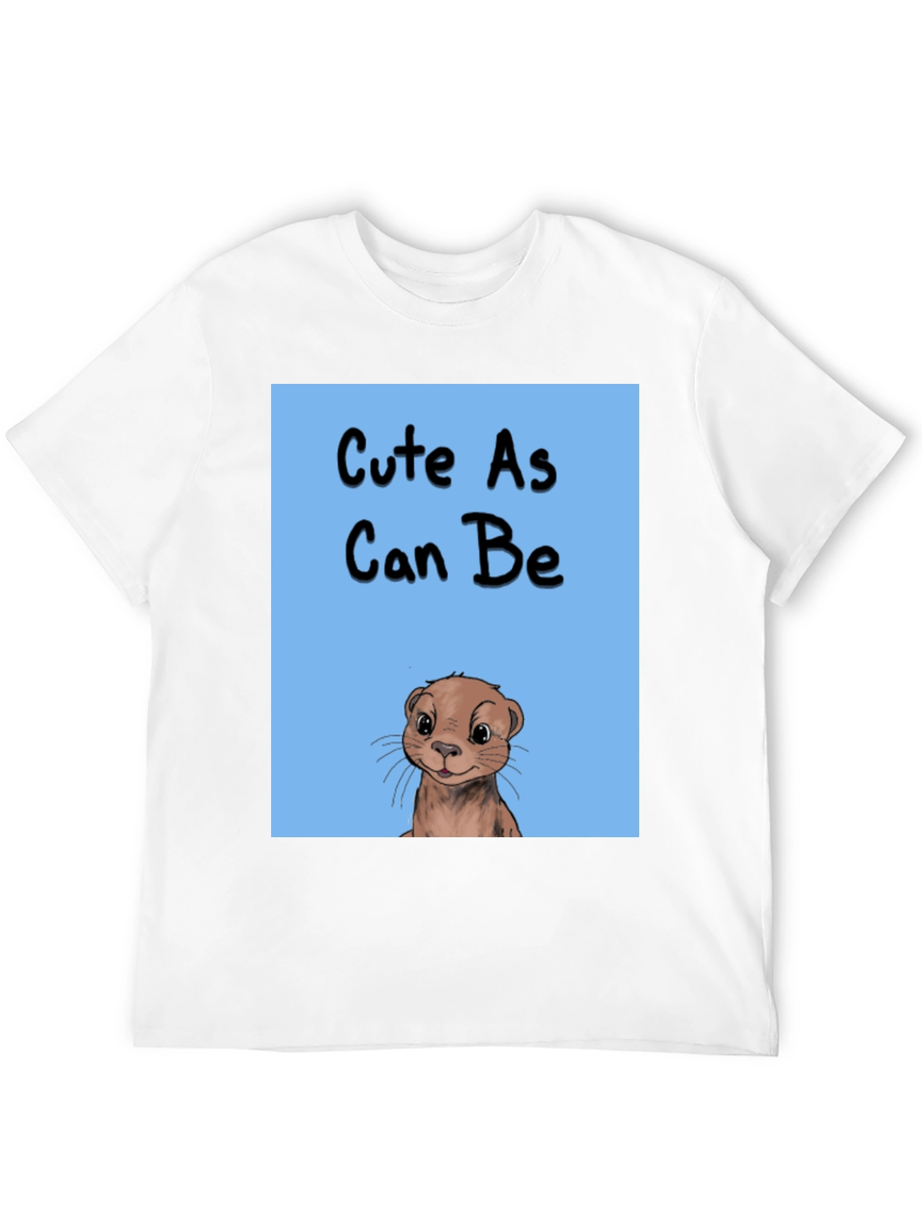 Black Cute As Can Be Otter Graphic Tee - Black Cotton Blend view 12
