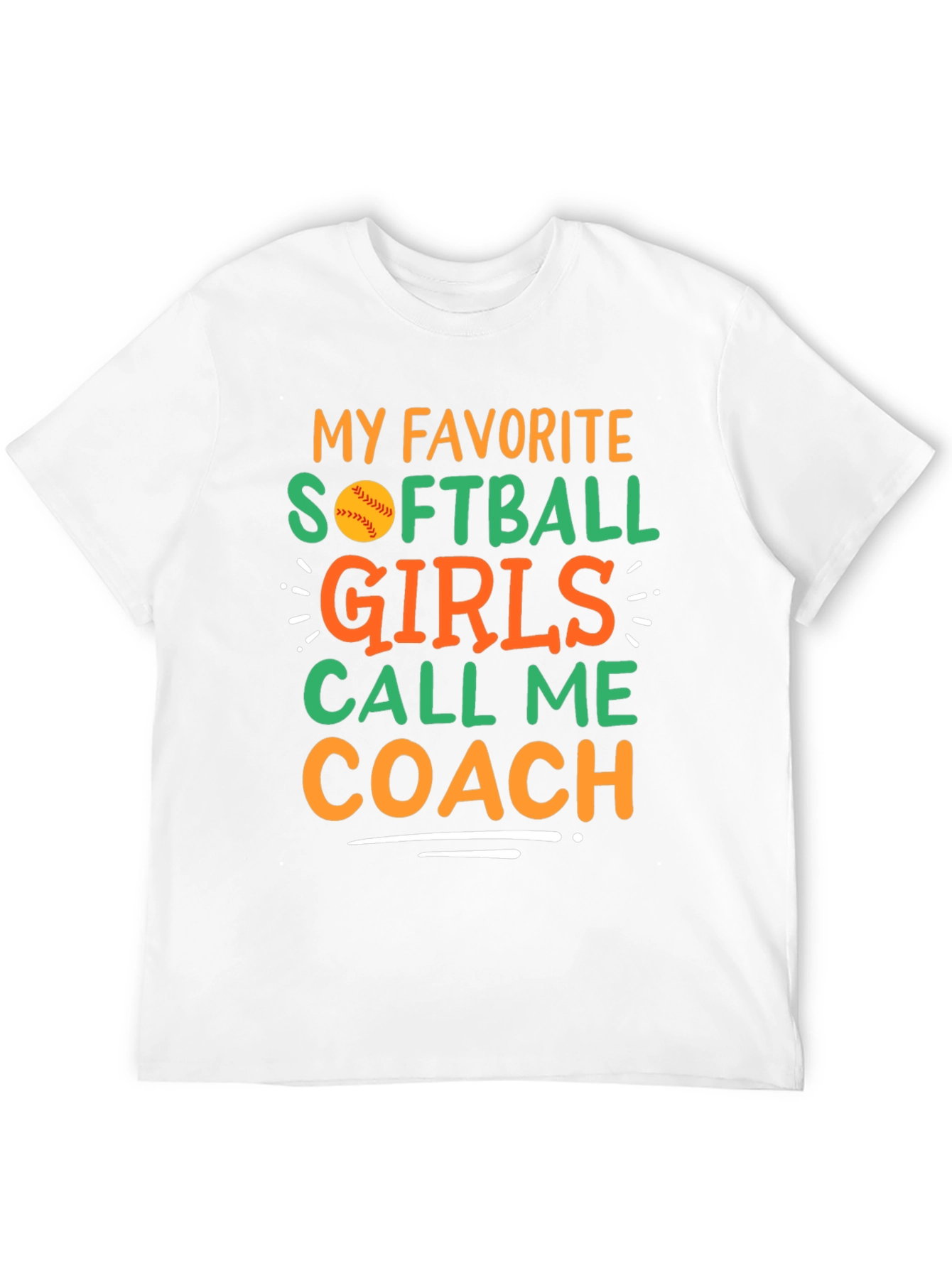 Black Softball Coach T-Shirt view 12