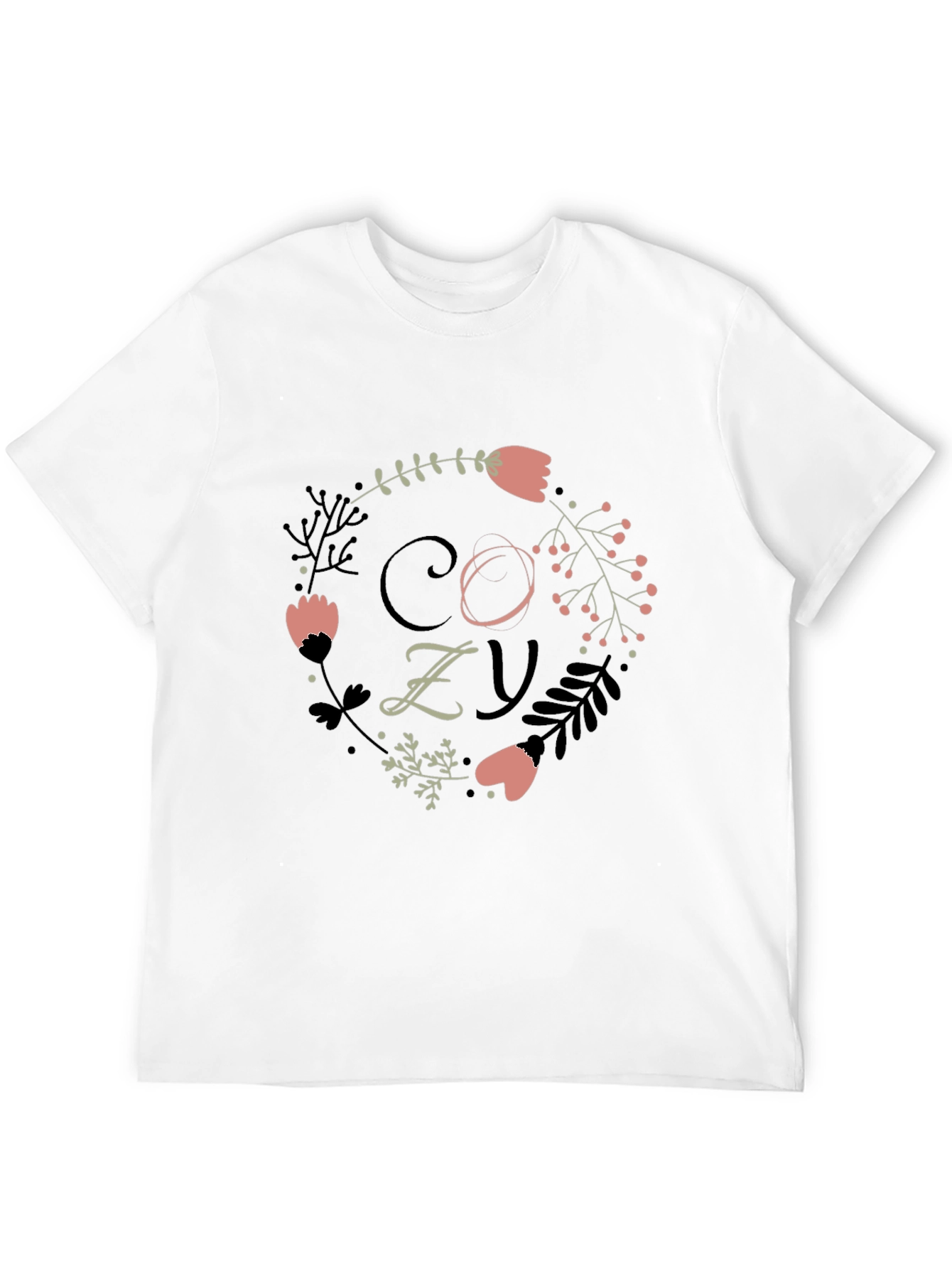 Black Cozy Floral T-Shirt view 12