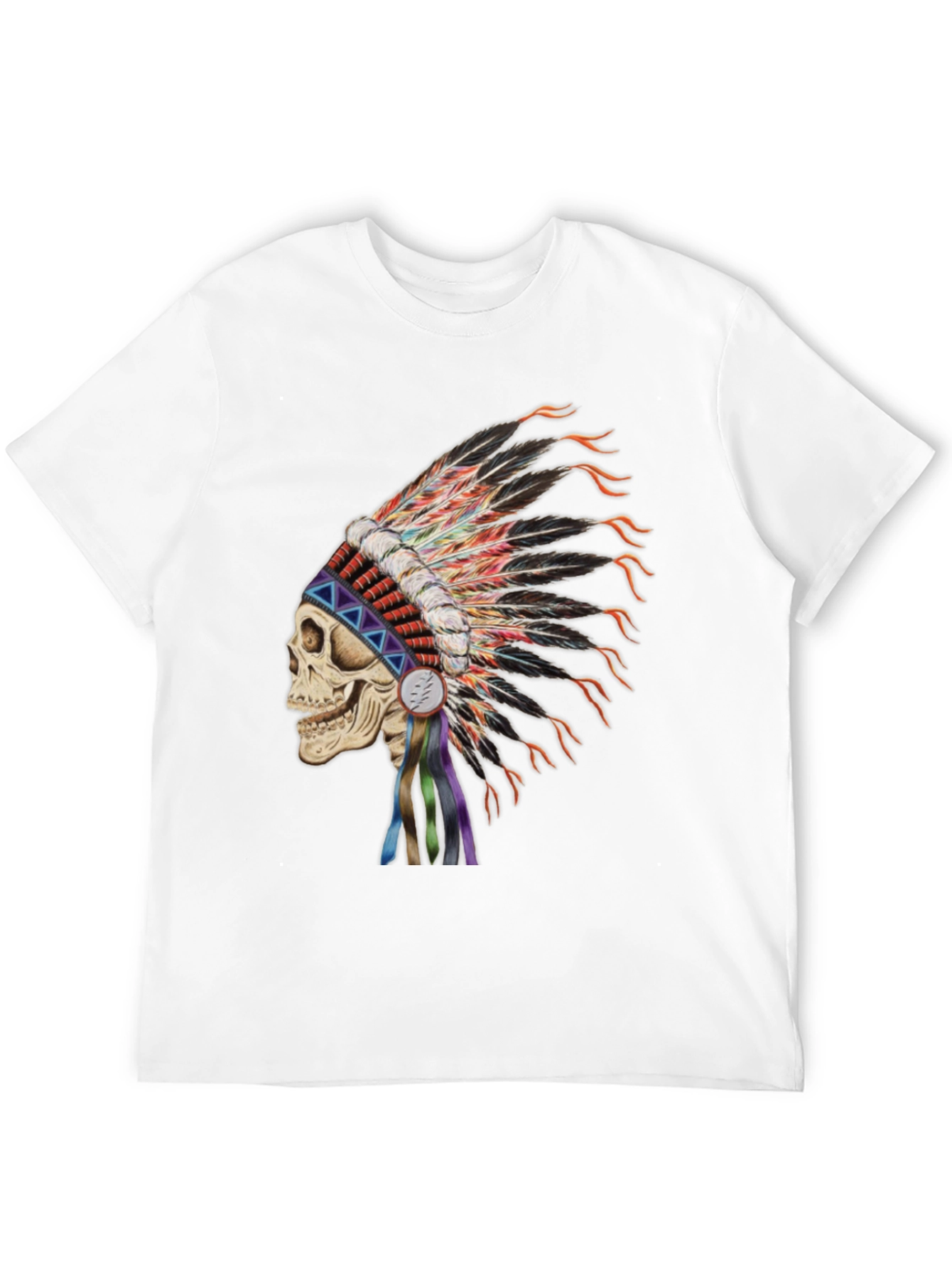 Black Skull Headdress Graphic T-Shirt view 12