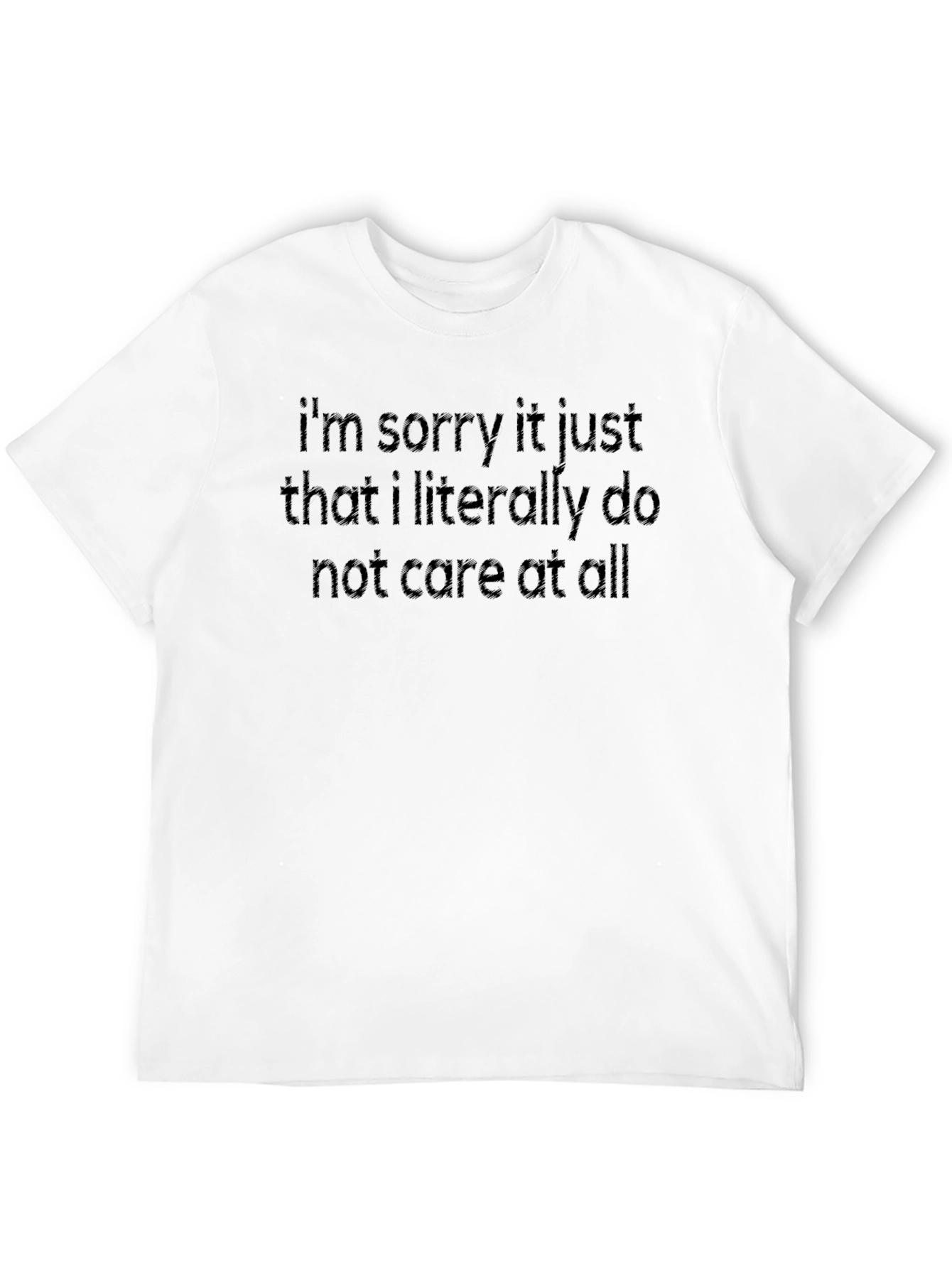 Black I Don't Care Black Graphic Tee view 12