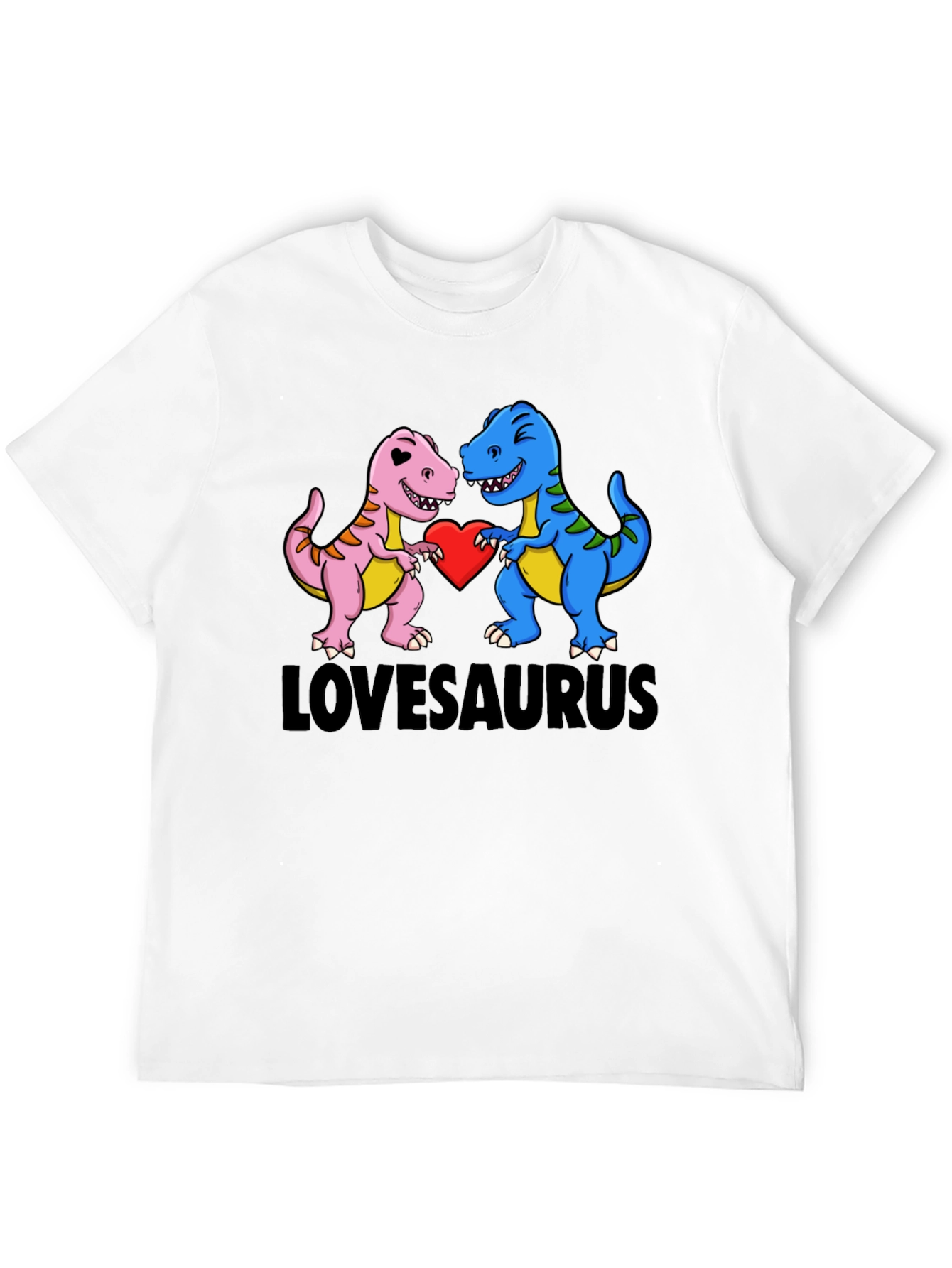 Black Lovesaurus Dinosaur T-Shirt - Perfect for Valentine's! view 12