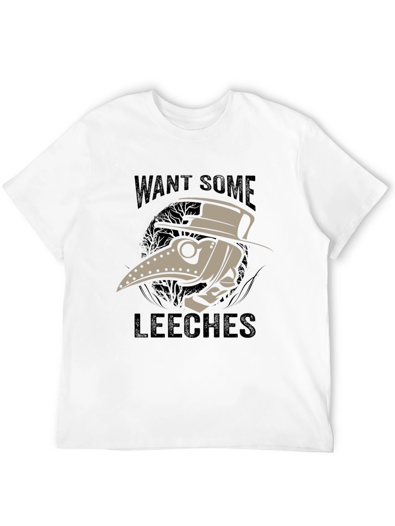 Black Want Some Leeches? Plague Doctor T-Shirt view 12