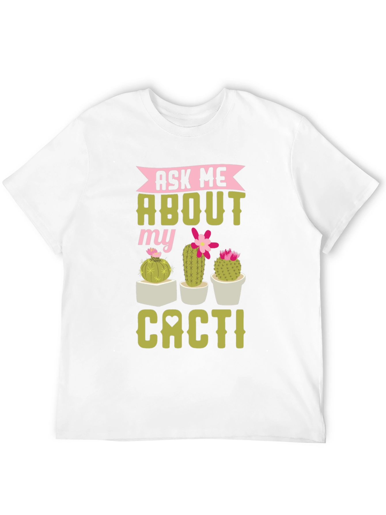 Black Ask Me About My Cacti Graphic Tee view 12