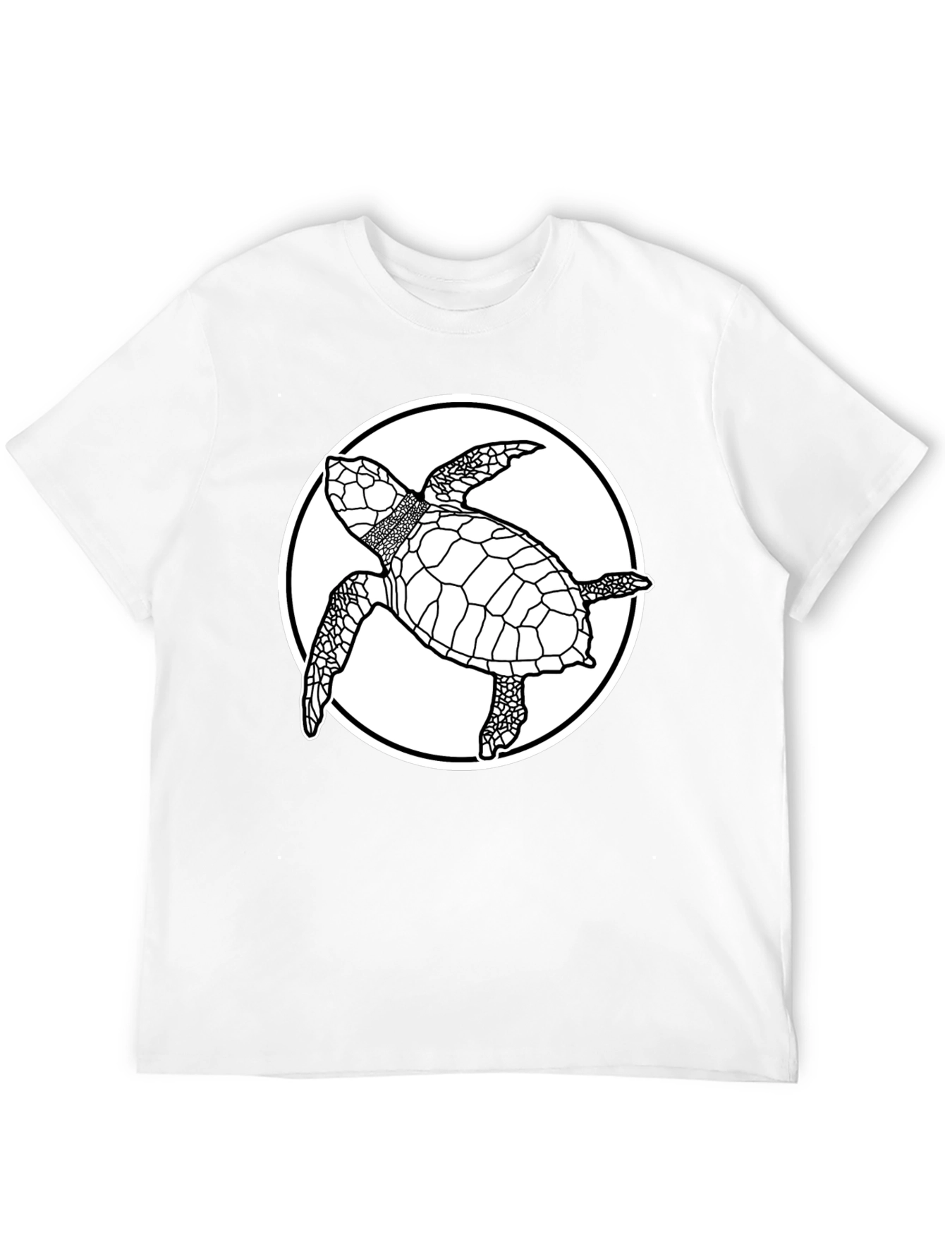Sea Turtle Graphic Tee - Black Cotton T-Shirt - 12