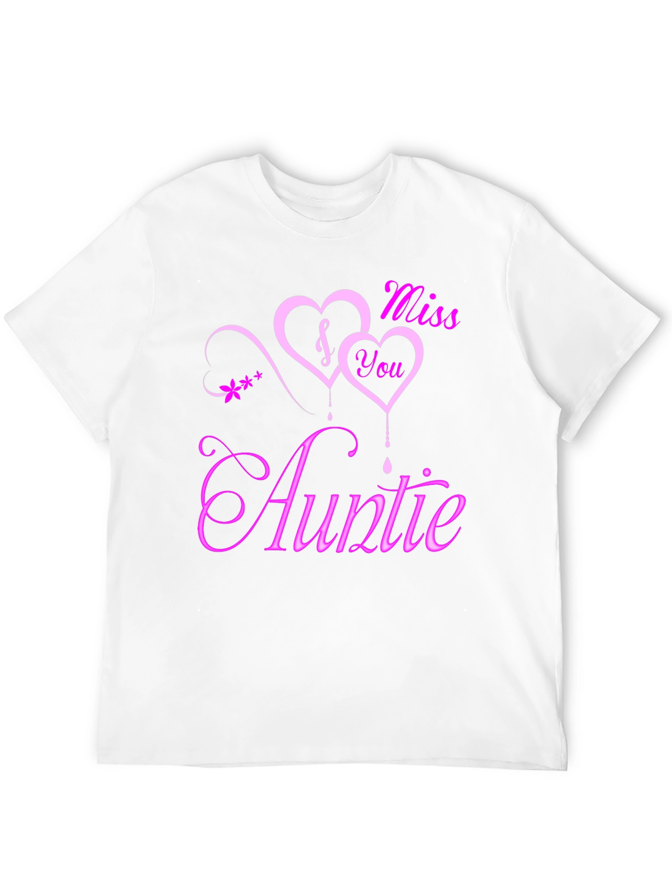 Black Miss You Auntie Black T-Shirt, Heart Design view 12